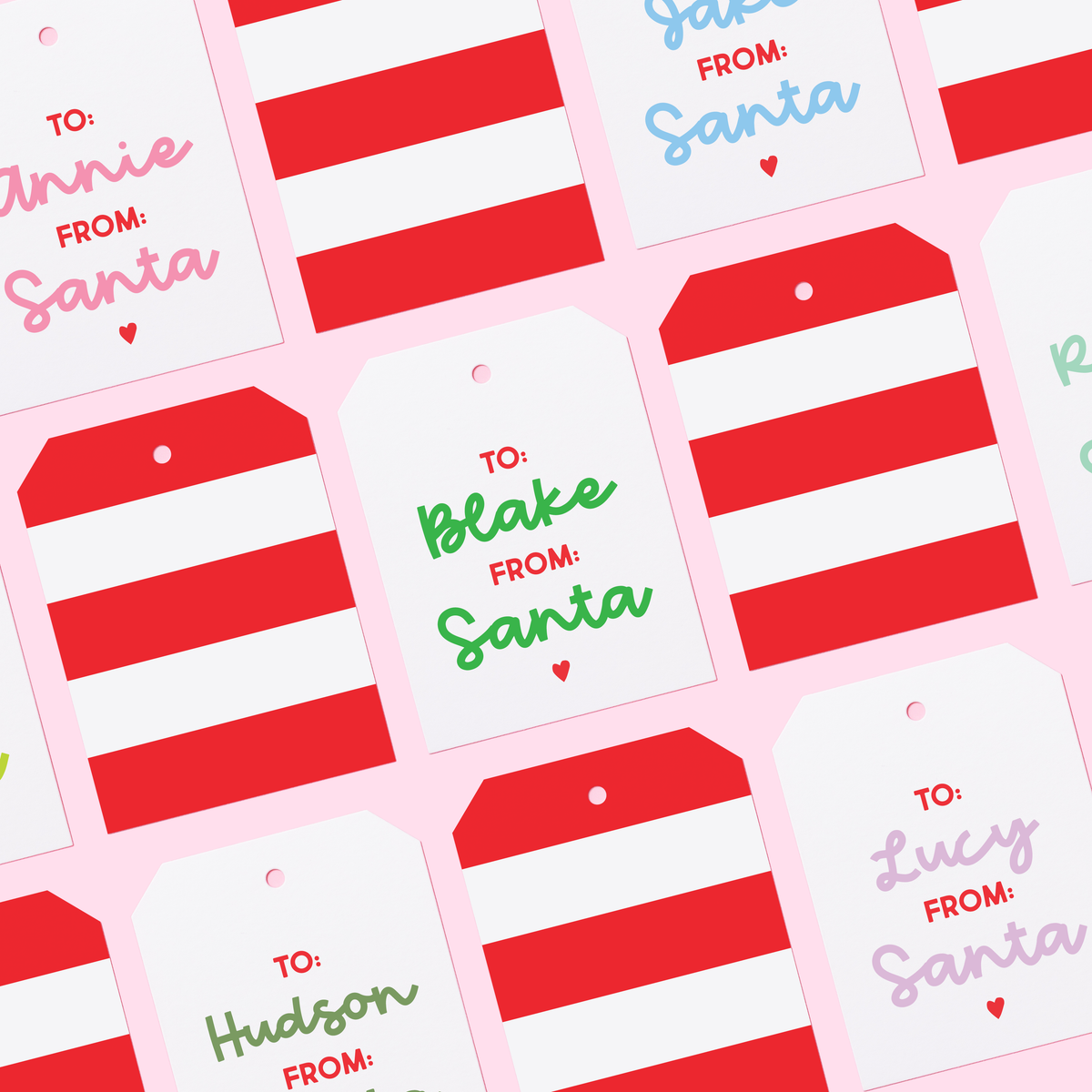 Personalized To From Santa Tags or Stickers