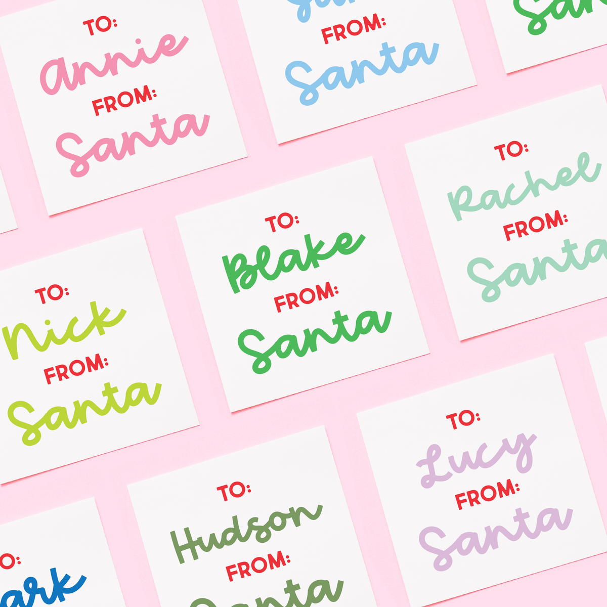 Personalized To From Santa Tags or Stickers