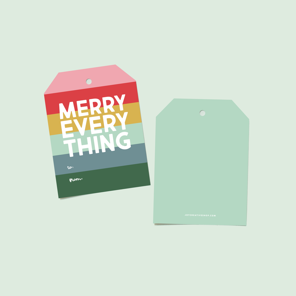 To From Gift Tag | Merry Everything - Vintage