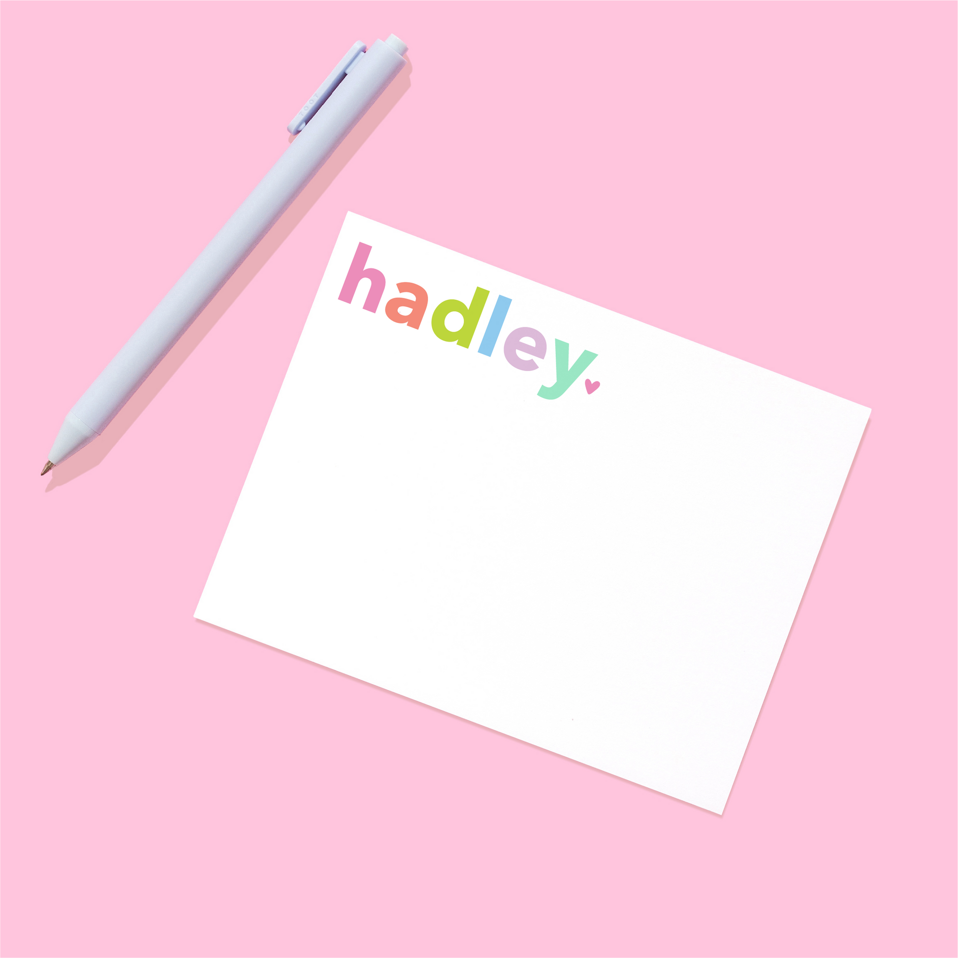 Colorful Kids Personalized Stationery- Pinks