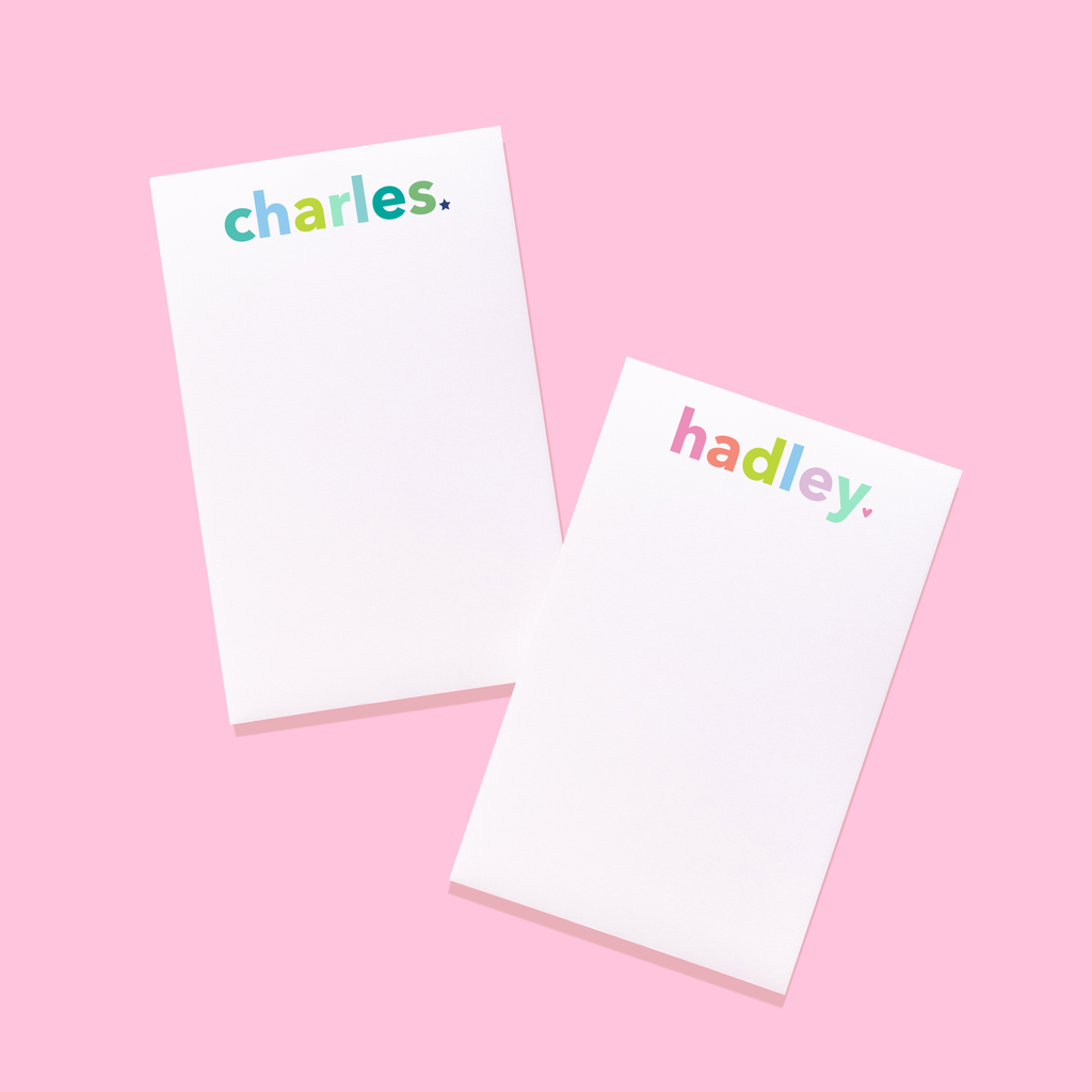 Colorful Kids Personalized Notepad