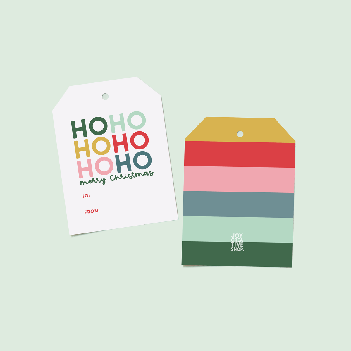 To From Gift Tag | Ho Ho Ho - Vintage