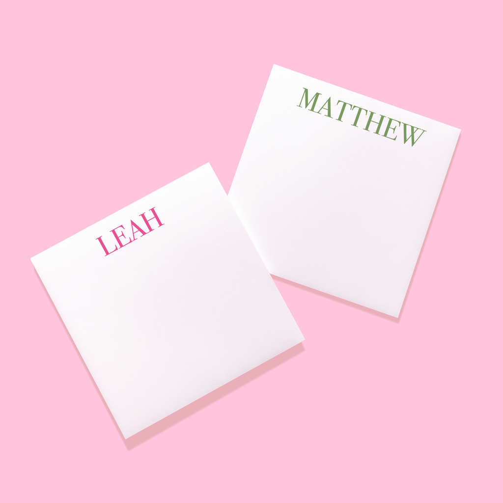 Simple Serif Personalized Notepad