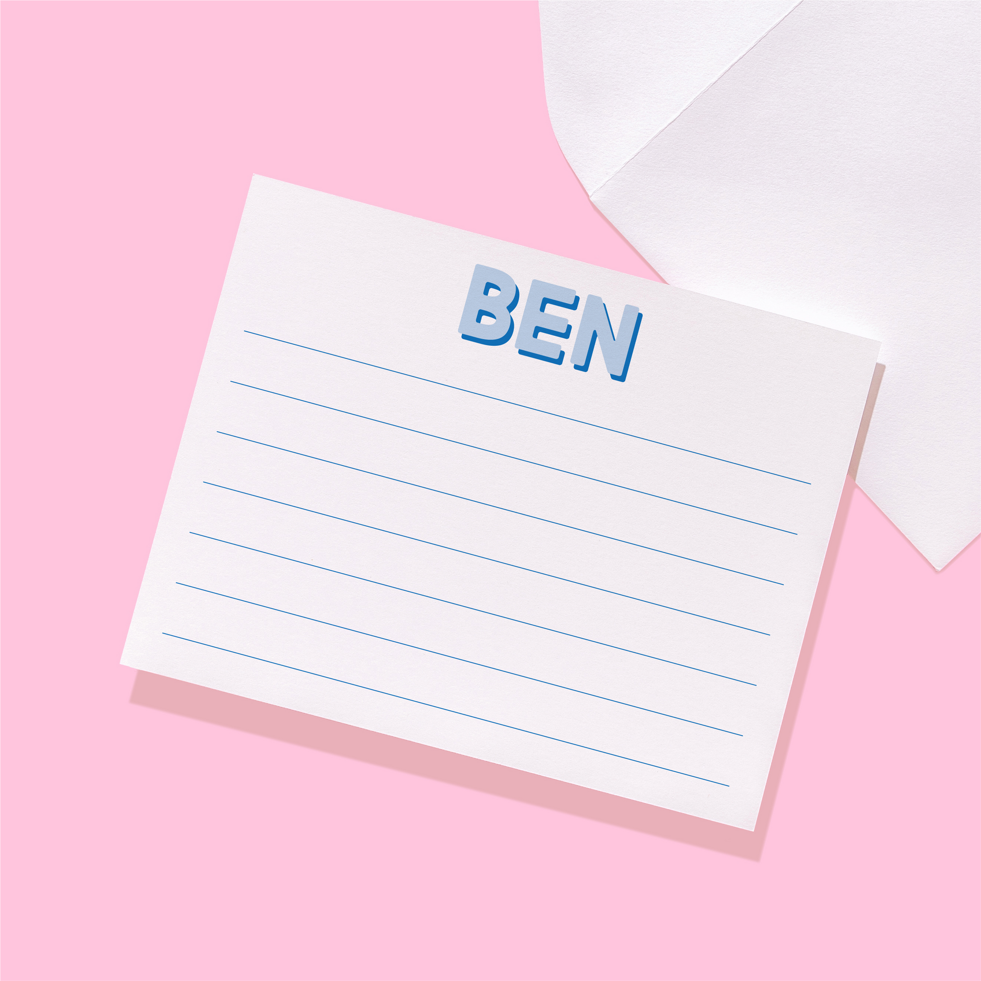 Lined Kids Personalized Stationery