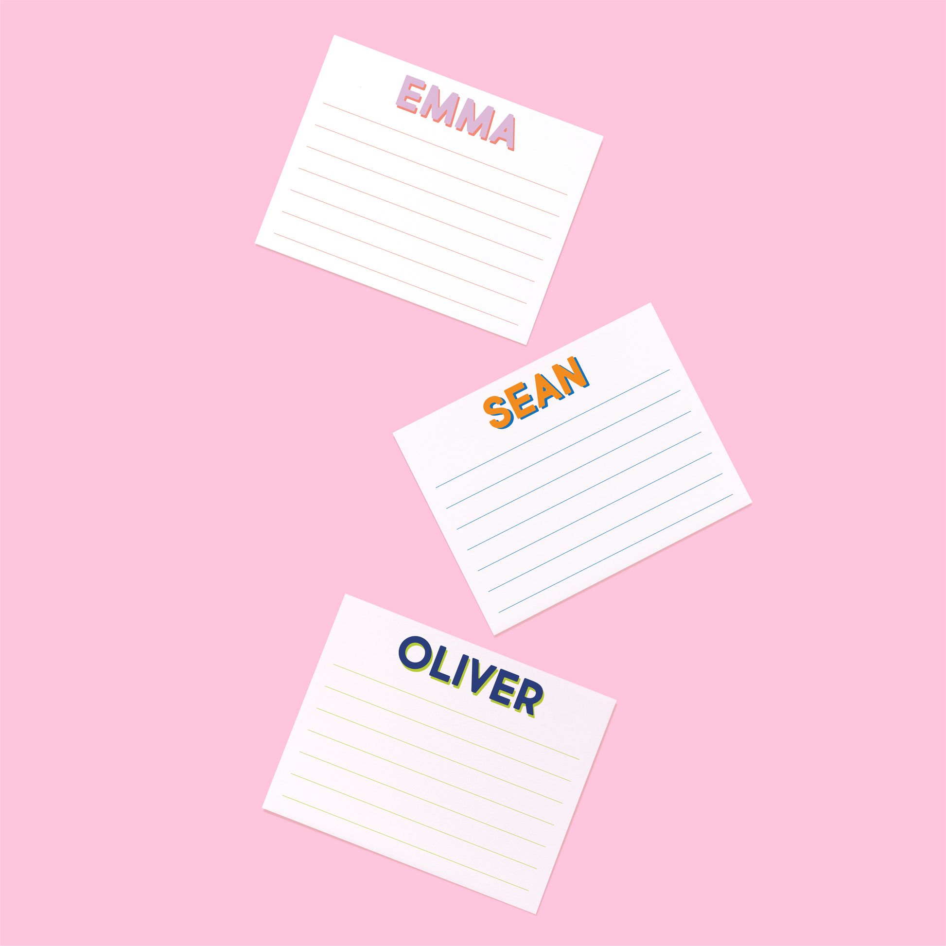 Lined Kids Personalized Stationery