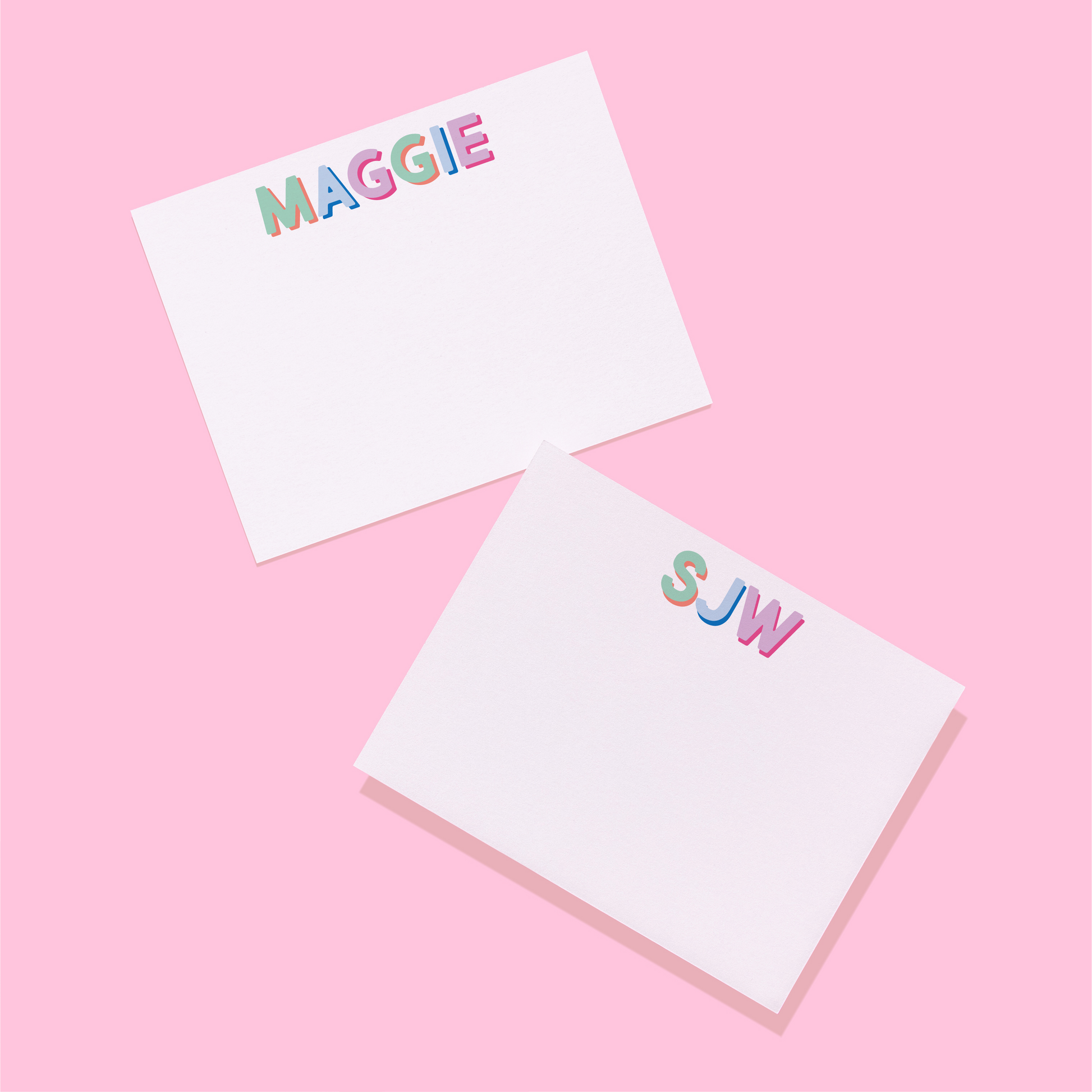 Multi-Poppy Modern Classics Personalized Stationery