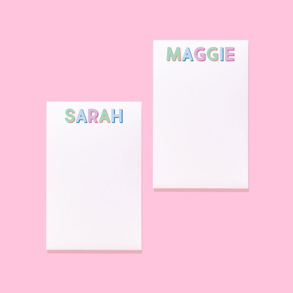 Multi-Poppy Modern Classics Personalized Notepad