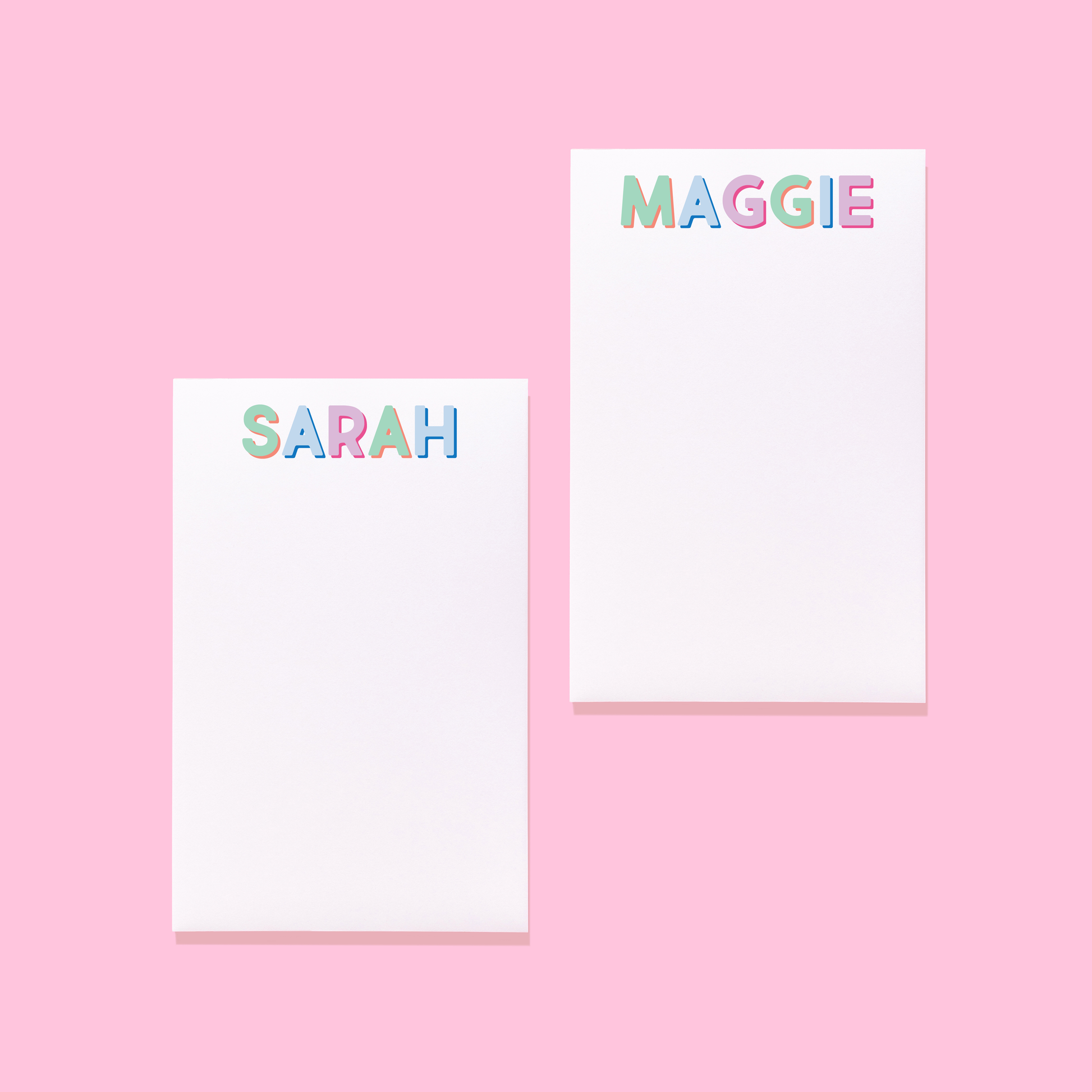Multi-Poppy Modern Classics Personalized Notepad