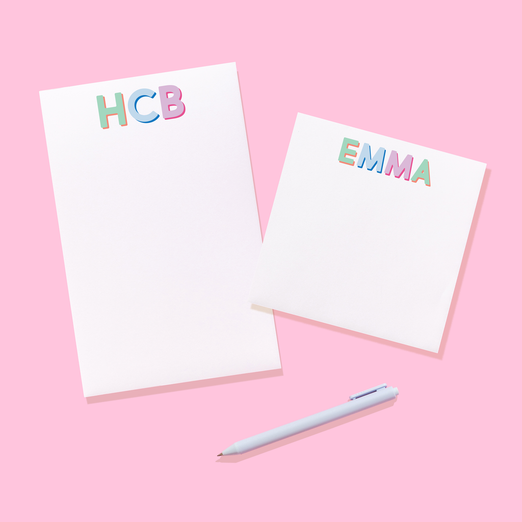 Multi-Poppy Modern Classics Personalized Notepad