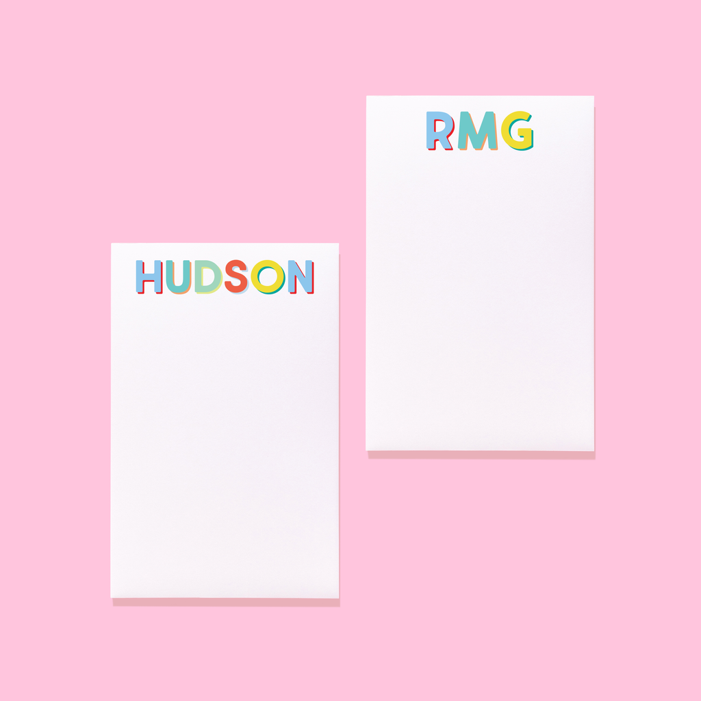 Multi-Bluebell Modern Classics Personalized Notepad