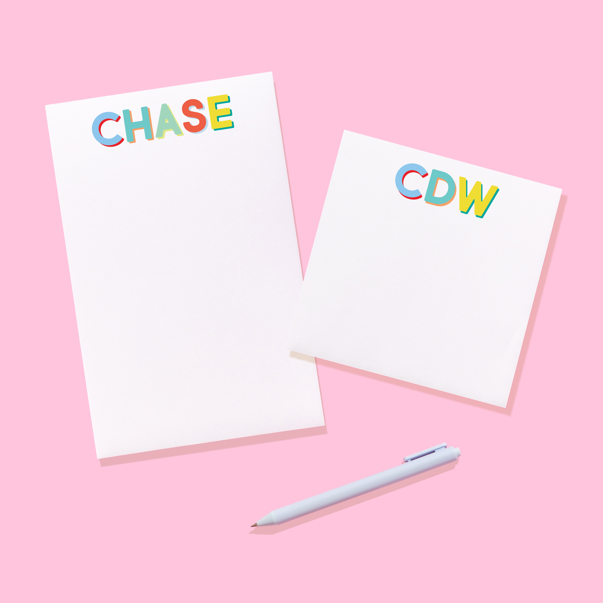Multi-Bluebell Modern Classics Personalized Notepad