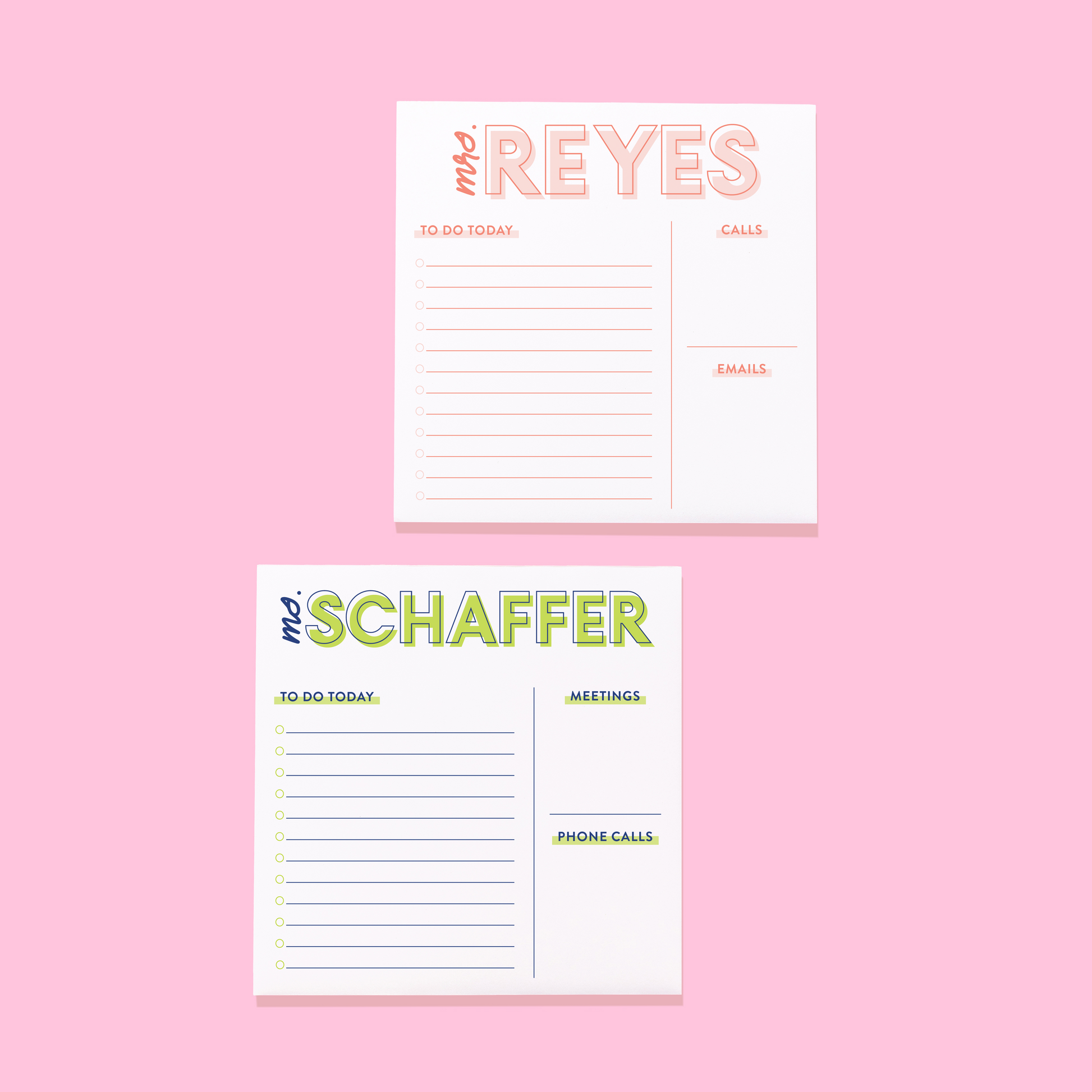 Teacher Outline Name Notepad