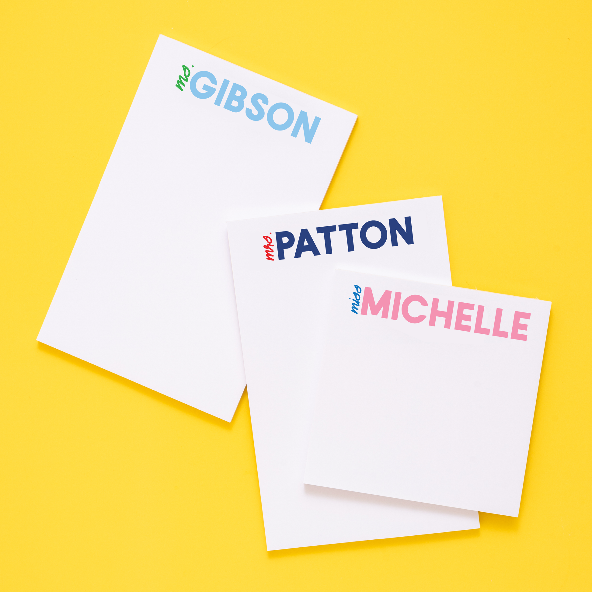 Personalized Teacher Notepad