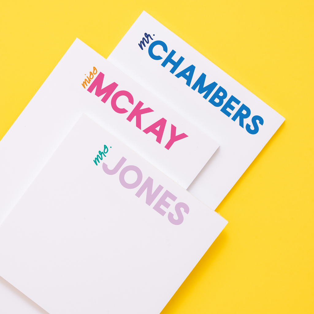 Personalized Teacher Notepad