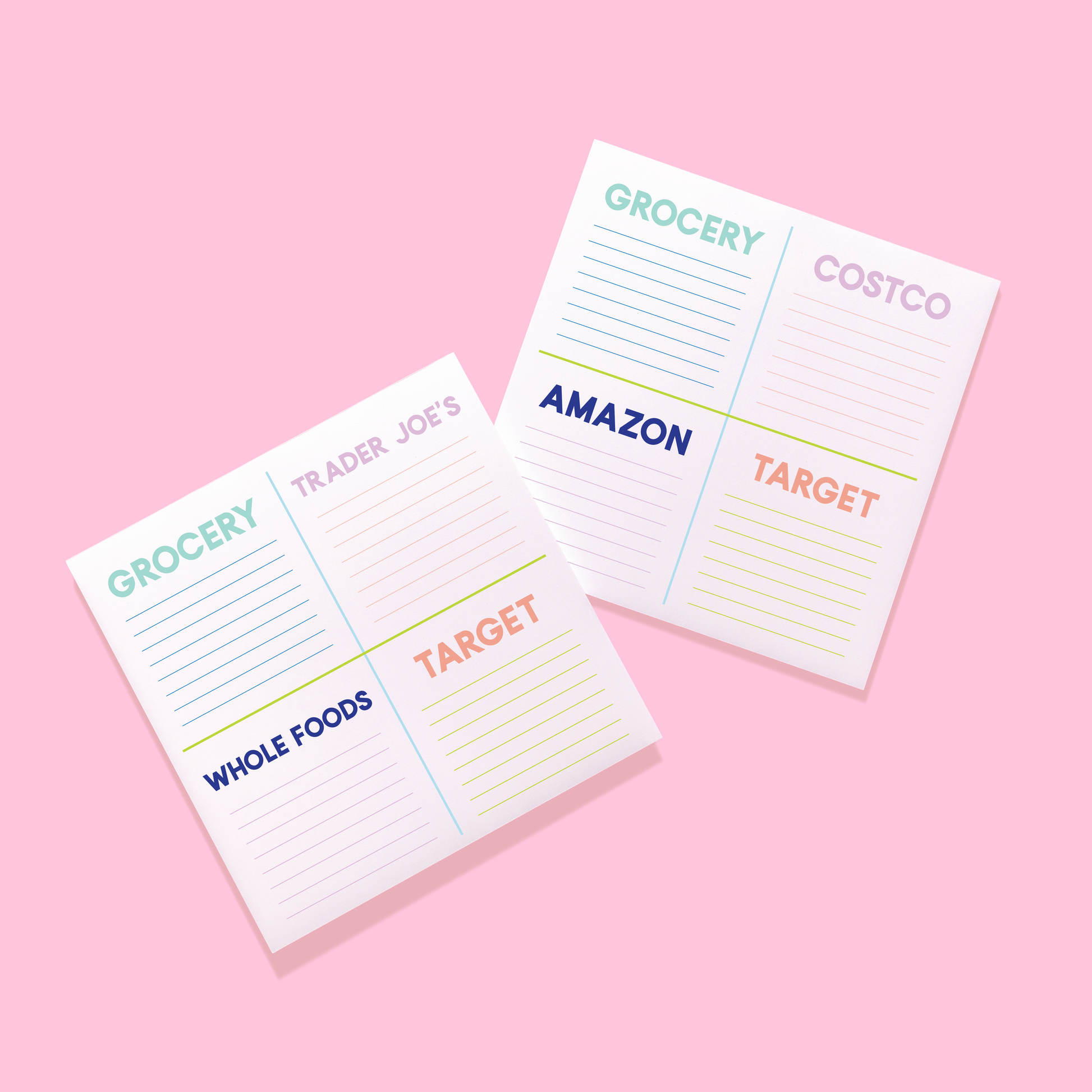 Personalized 4 Store Grocery List