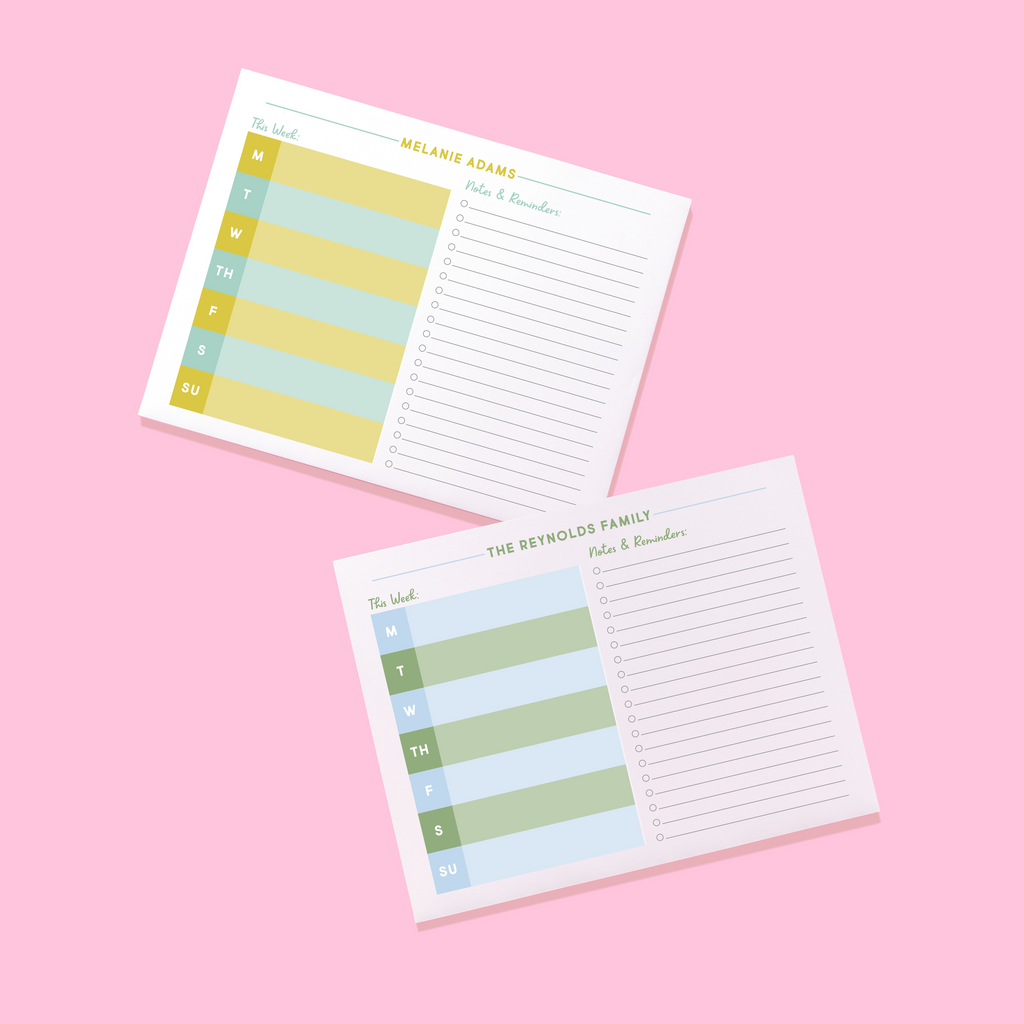 Personalized Weekly Family Planner