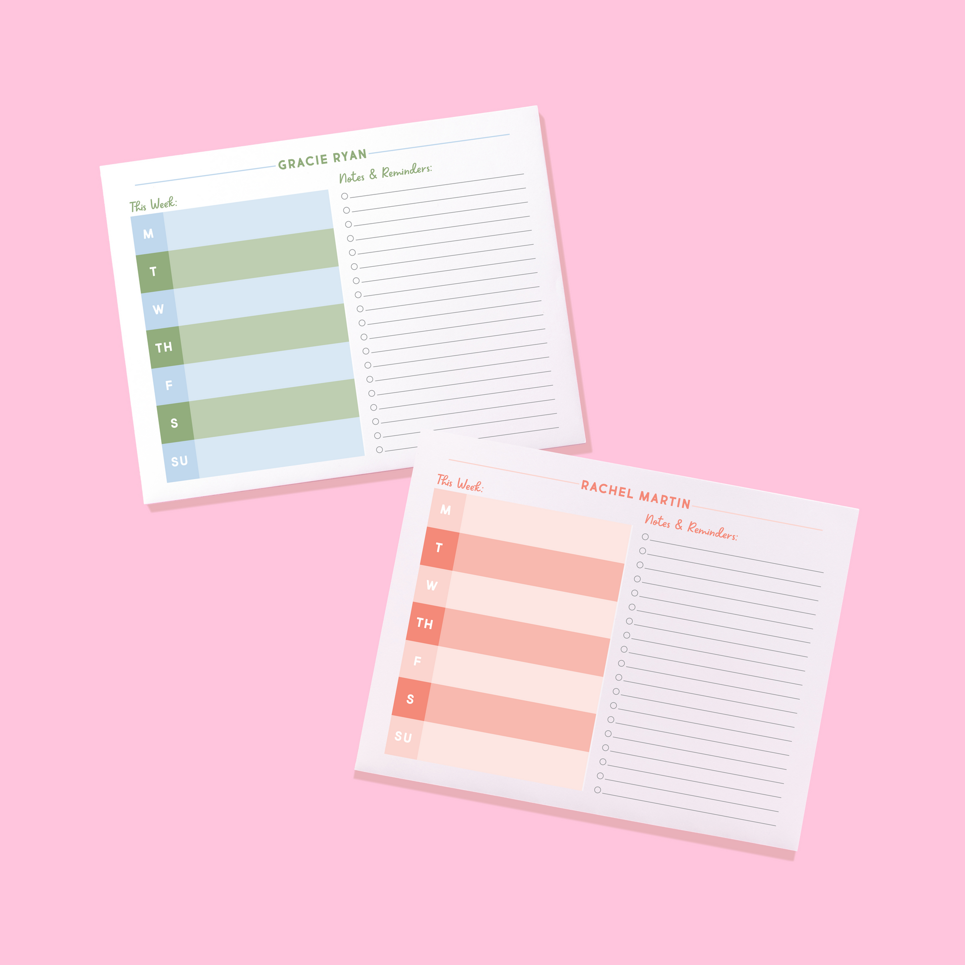 Personalized Weekly Family Planner