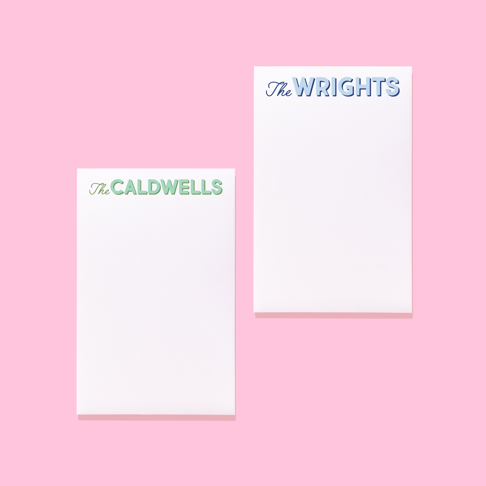 Family Modern Classics Personalized Notepad