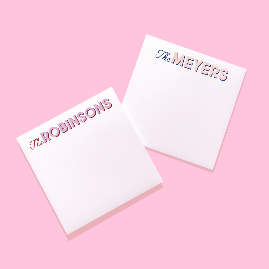 Family Modern Classics Personalized Notepad