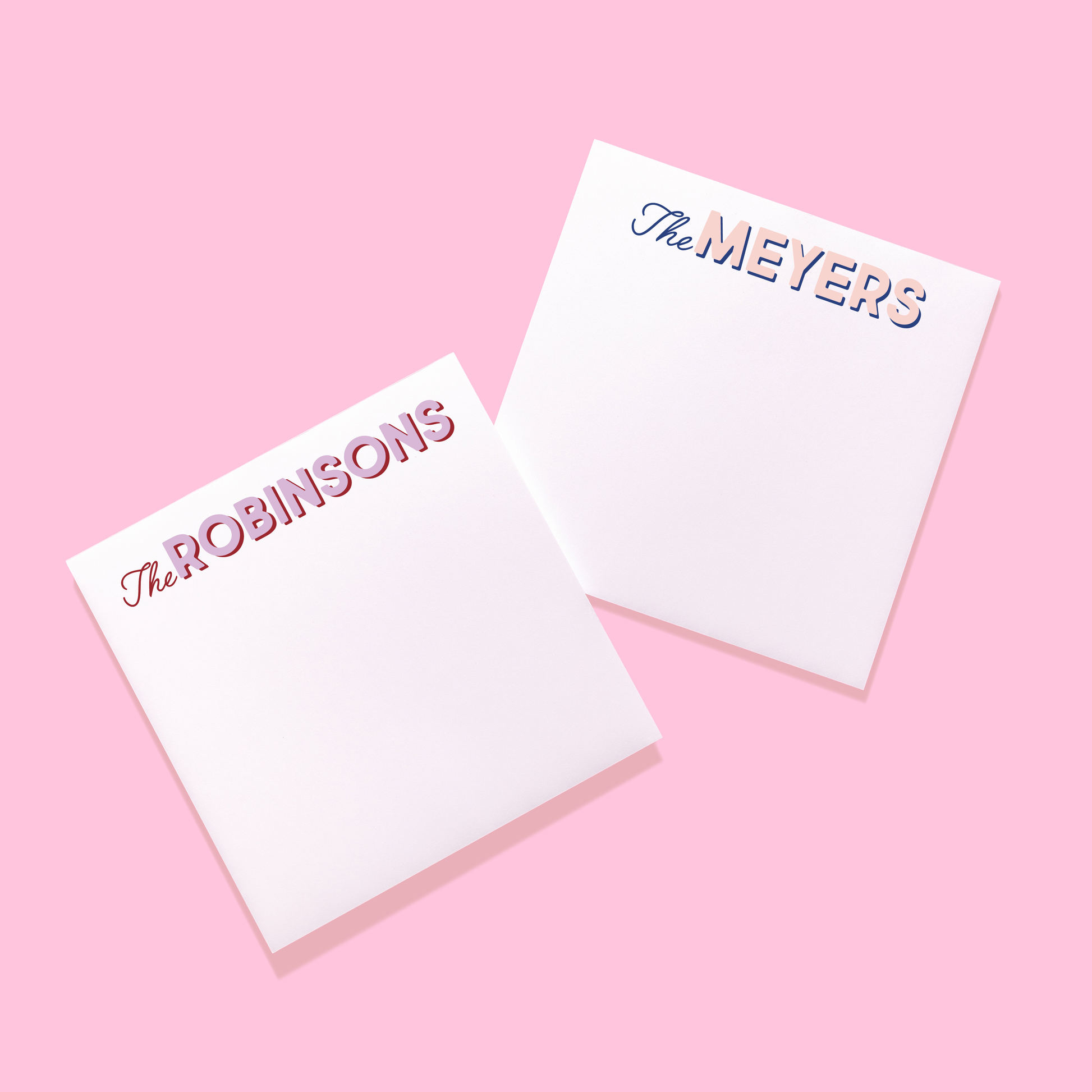 Family Modern Classics Personalized Notepad
