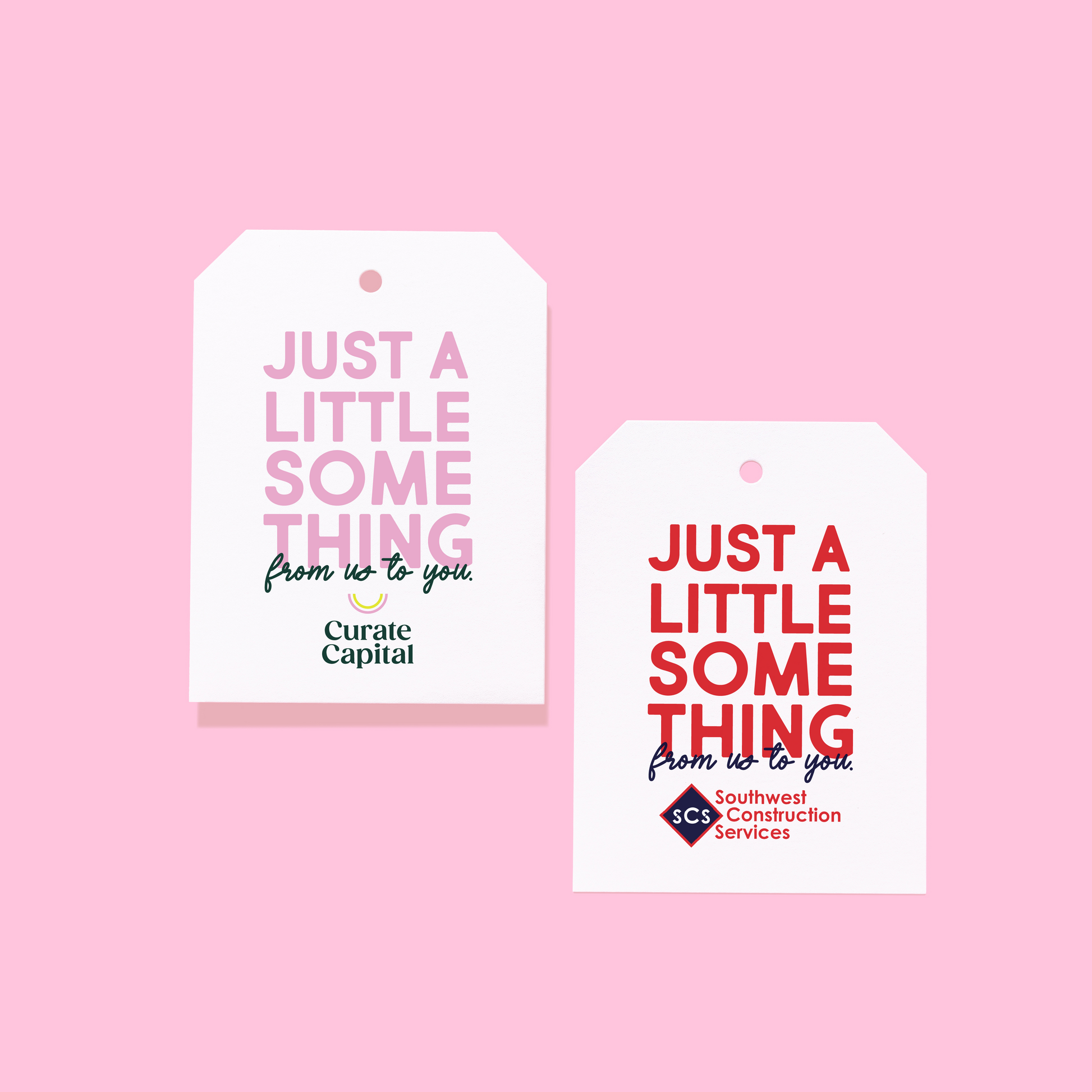 Personalized Branded Just a Little Something Gift Tags