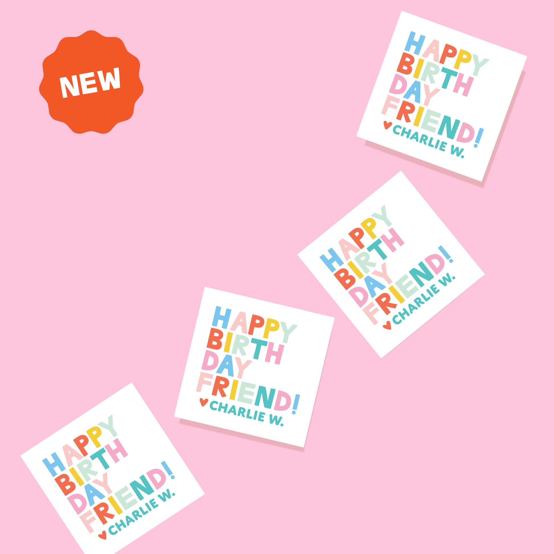 Spring Fling Happy Birthday Stickers