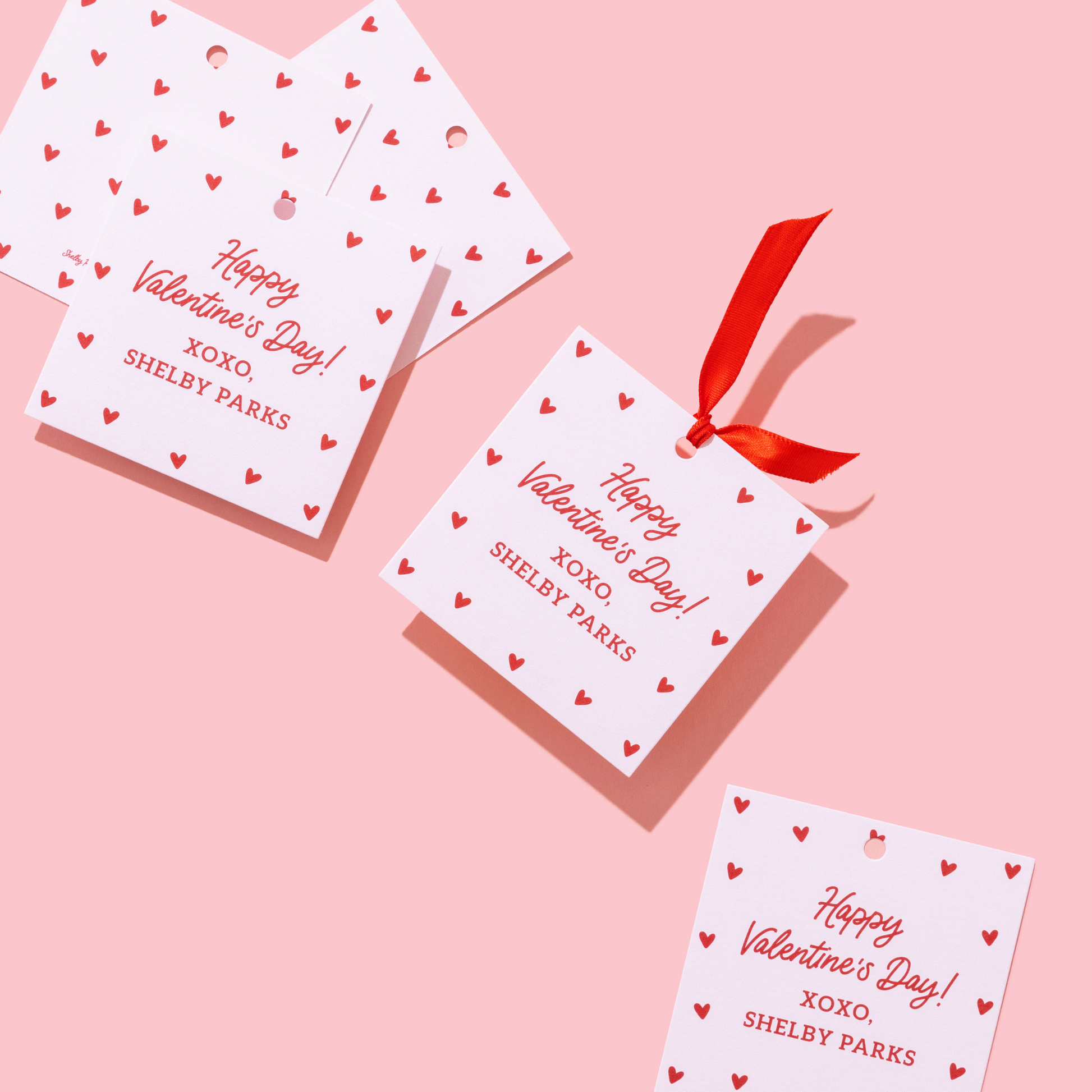 Shelby Parks Happy Valentine's Day Personalized Gift Tags or Stickers