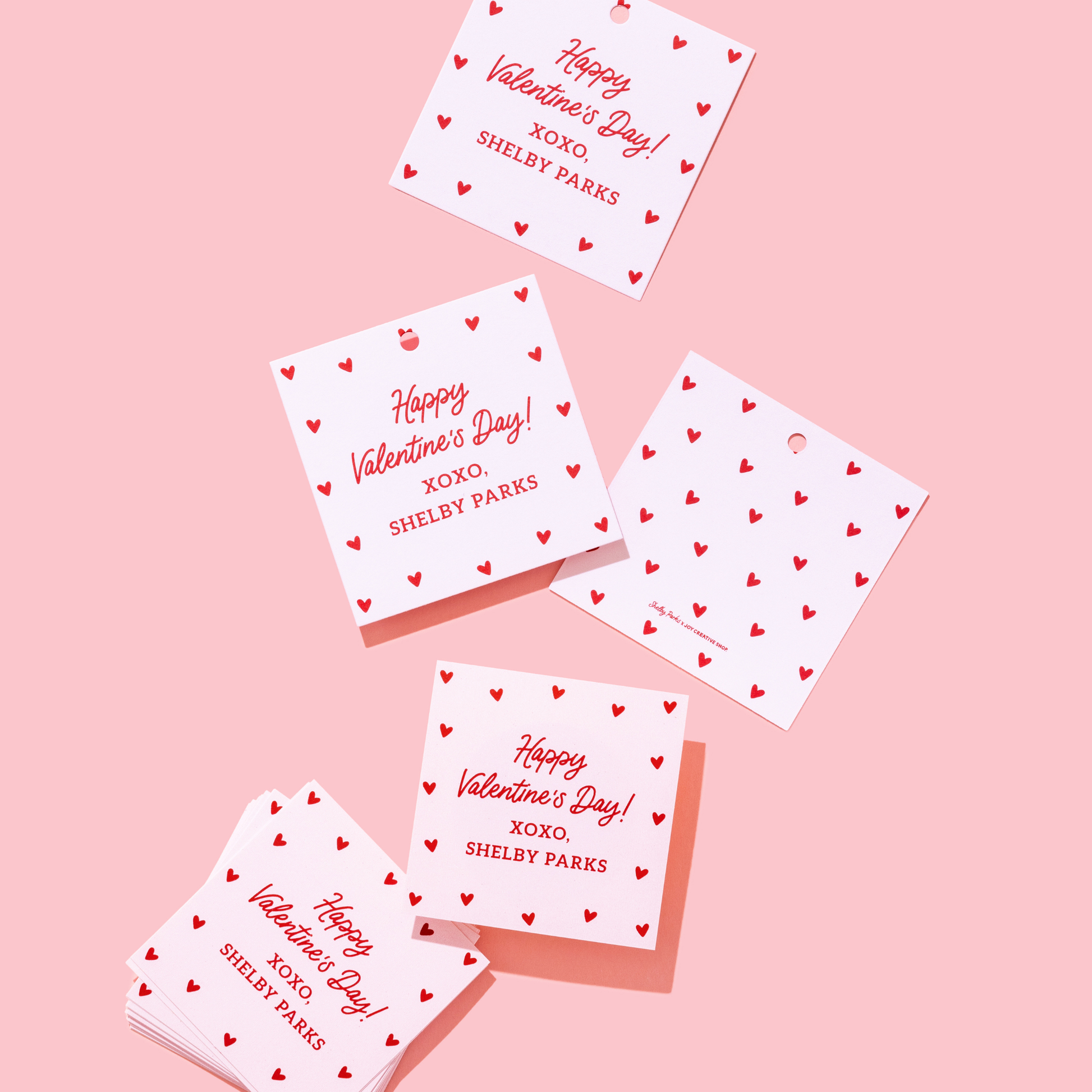 Shelby Parks Happy Valentine's Day Personalized Gift Tags or Stickers