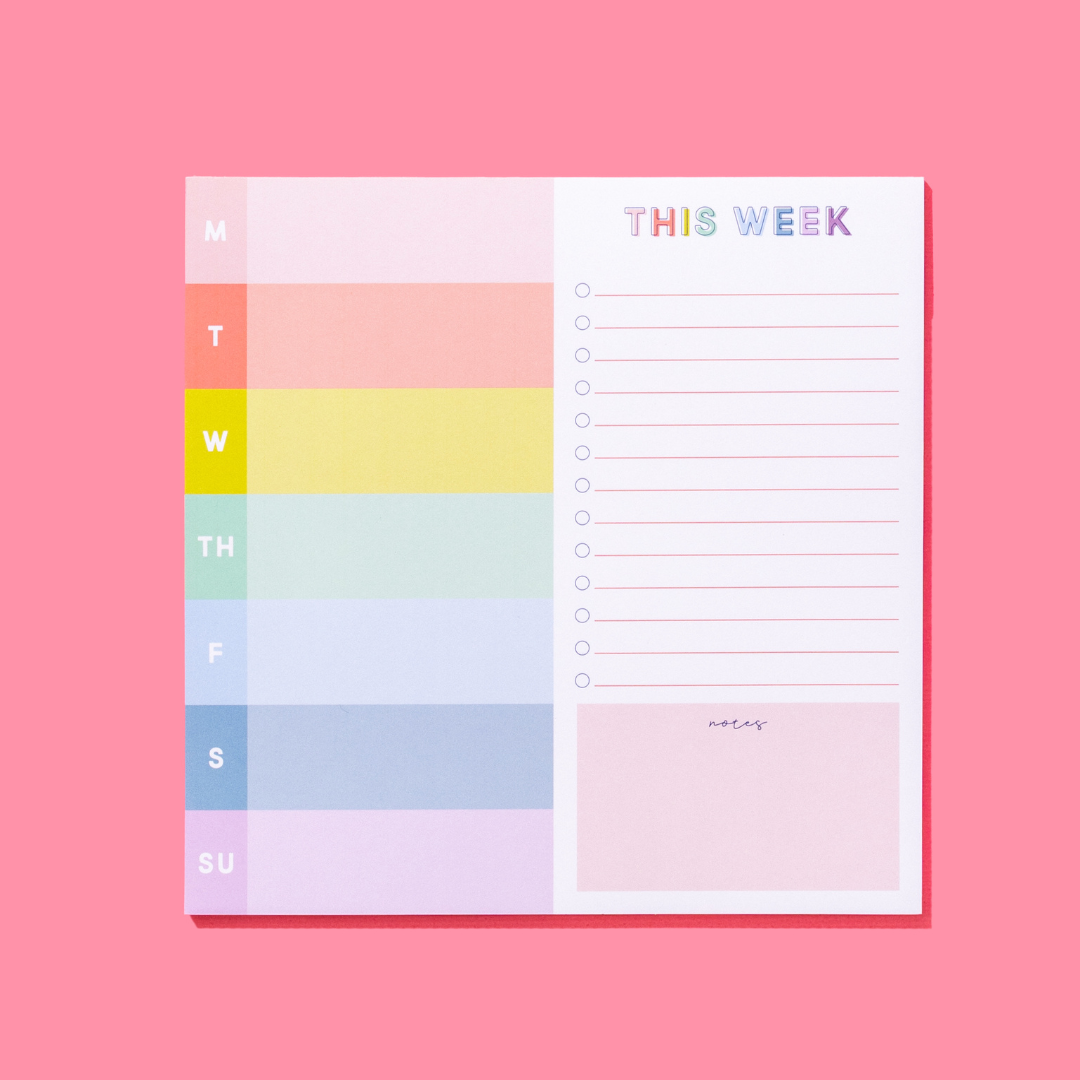 Spring Scallop Weekly Notepad