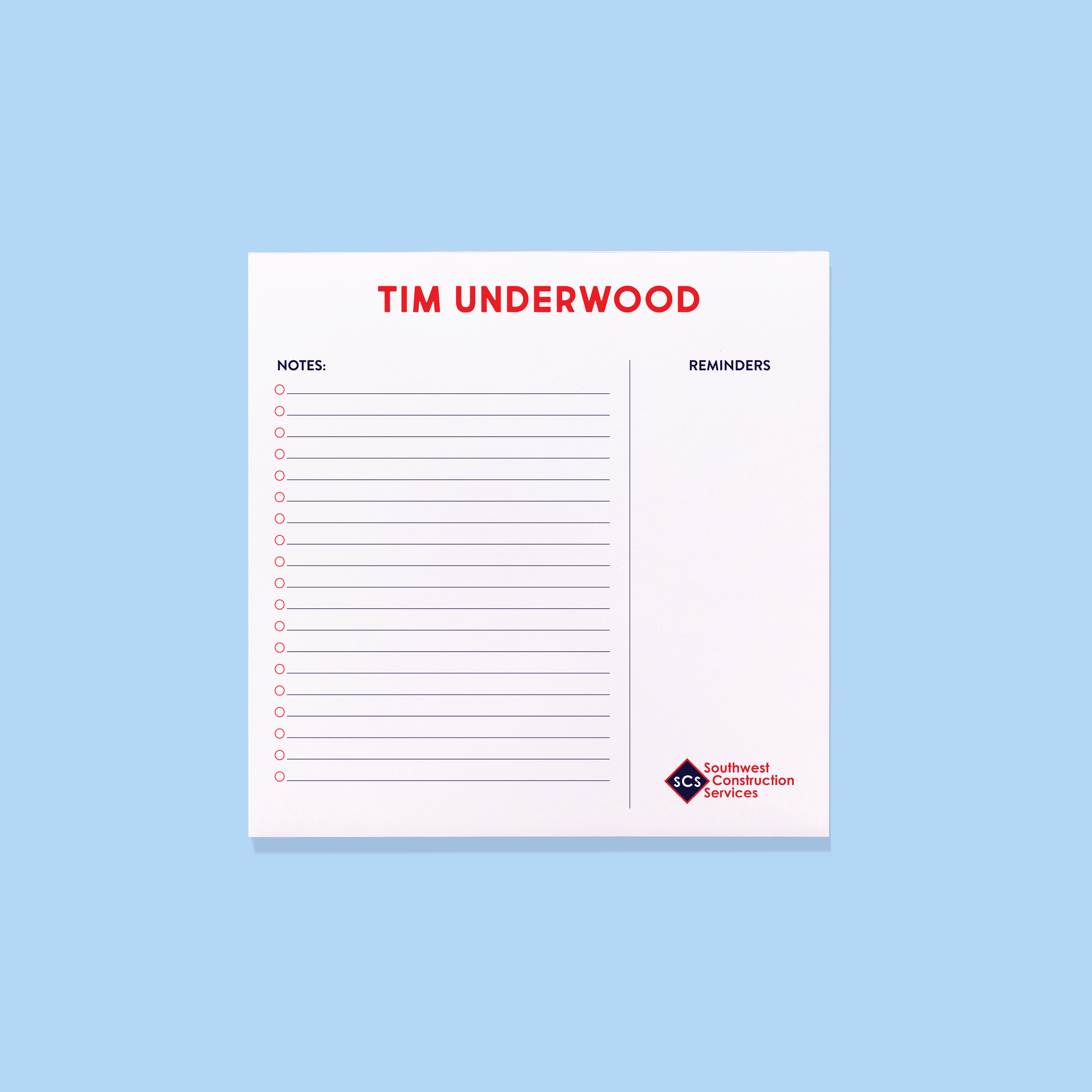 Personalized Branded Task Notepad