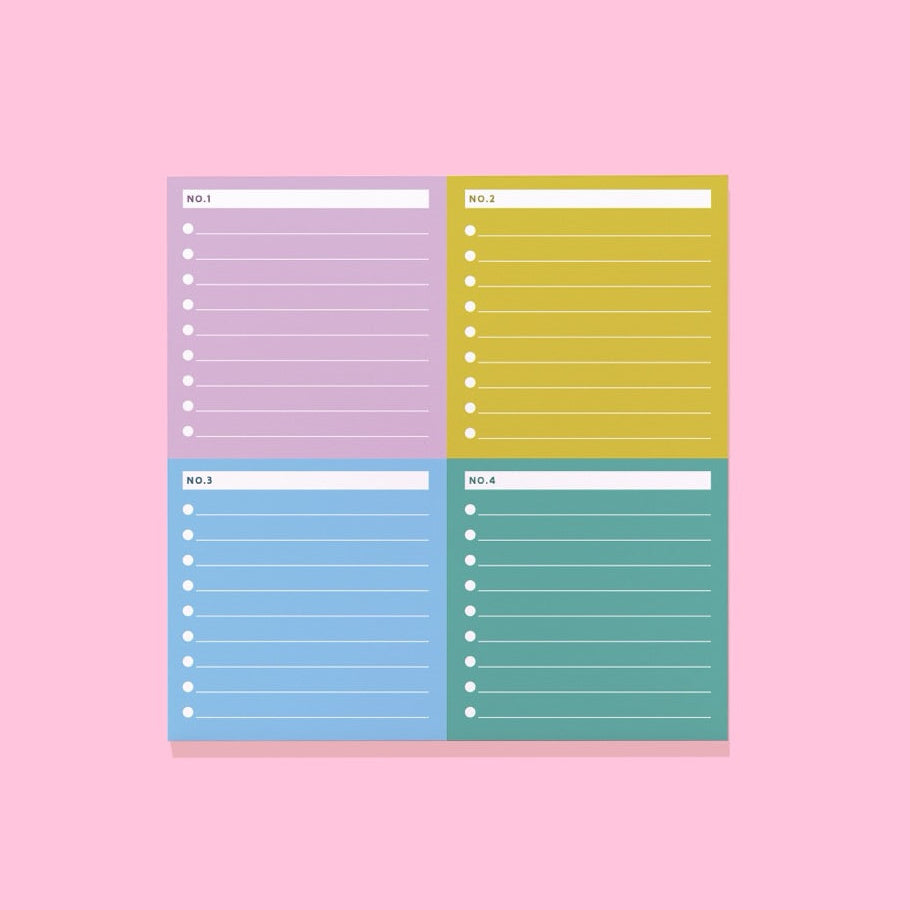 Fall 4 Part List Making Notepad