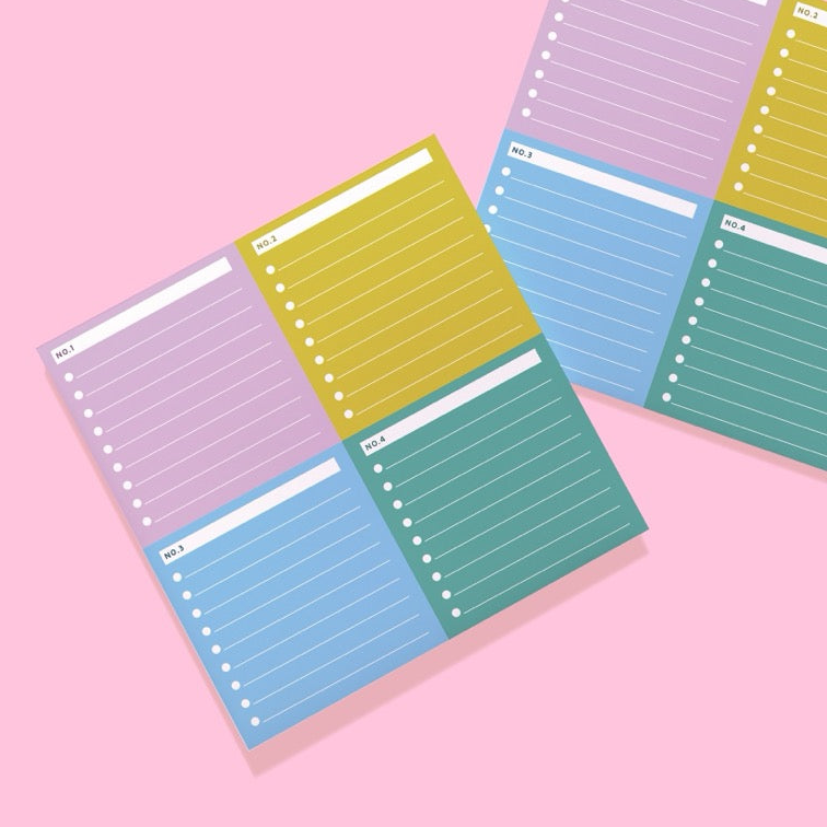 Fall 4 Part List Making Notepad