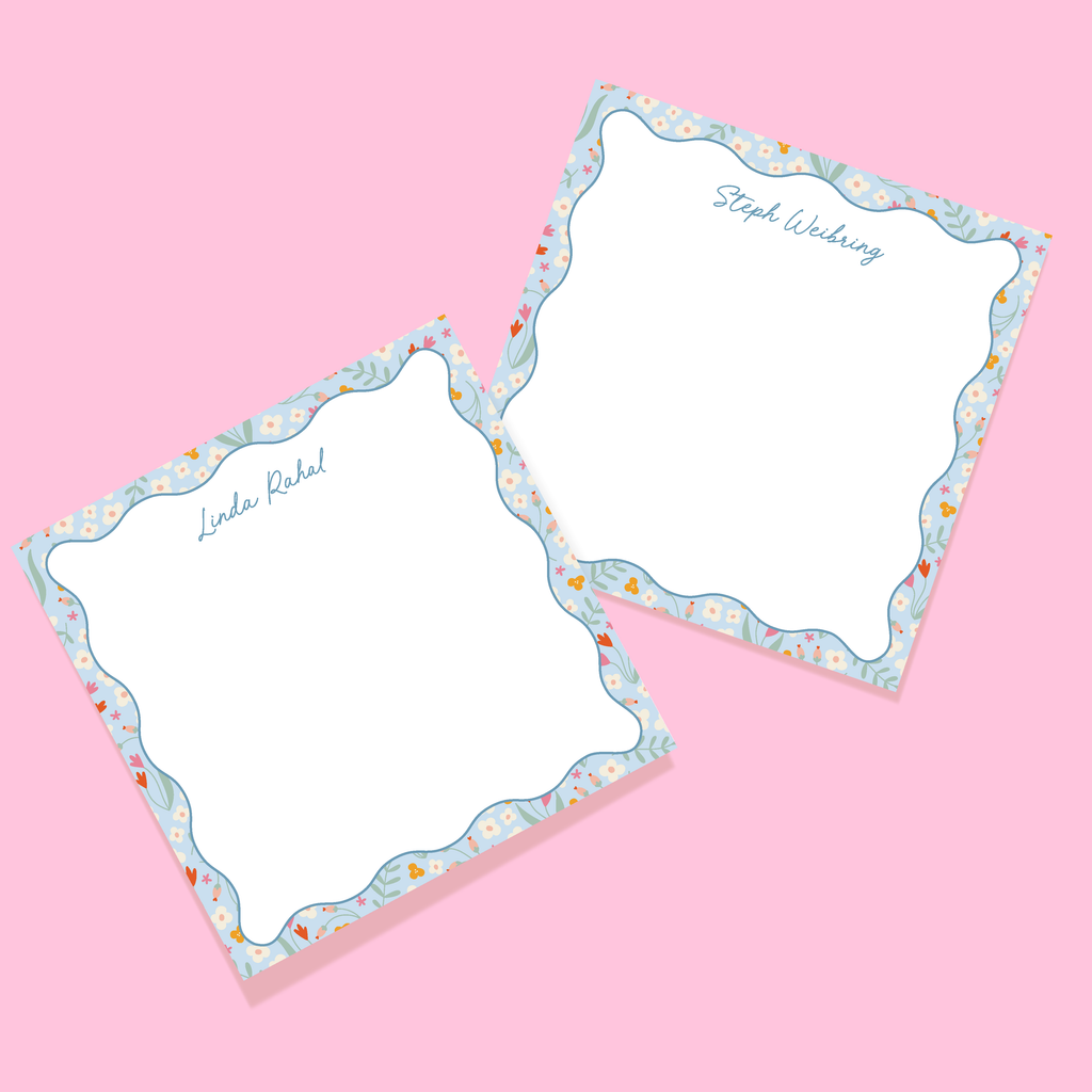 Floral Personalized Square Notepad