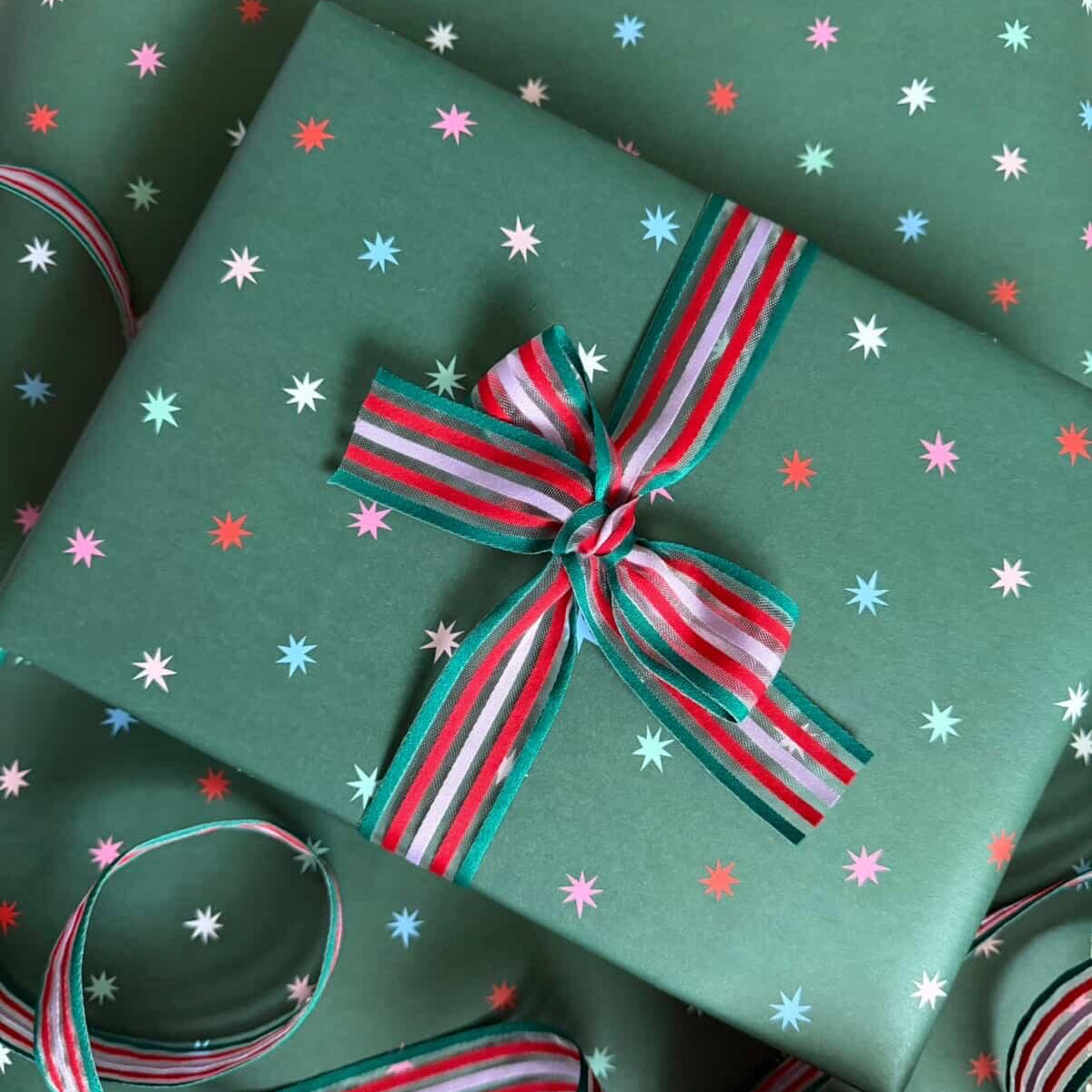 Gift Wrap Sheets - Forest Starburst