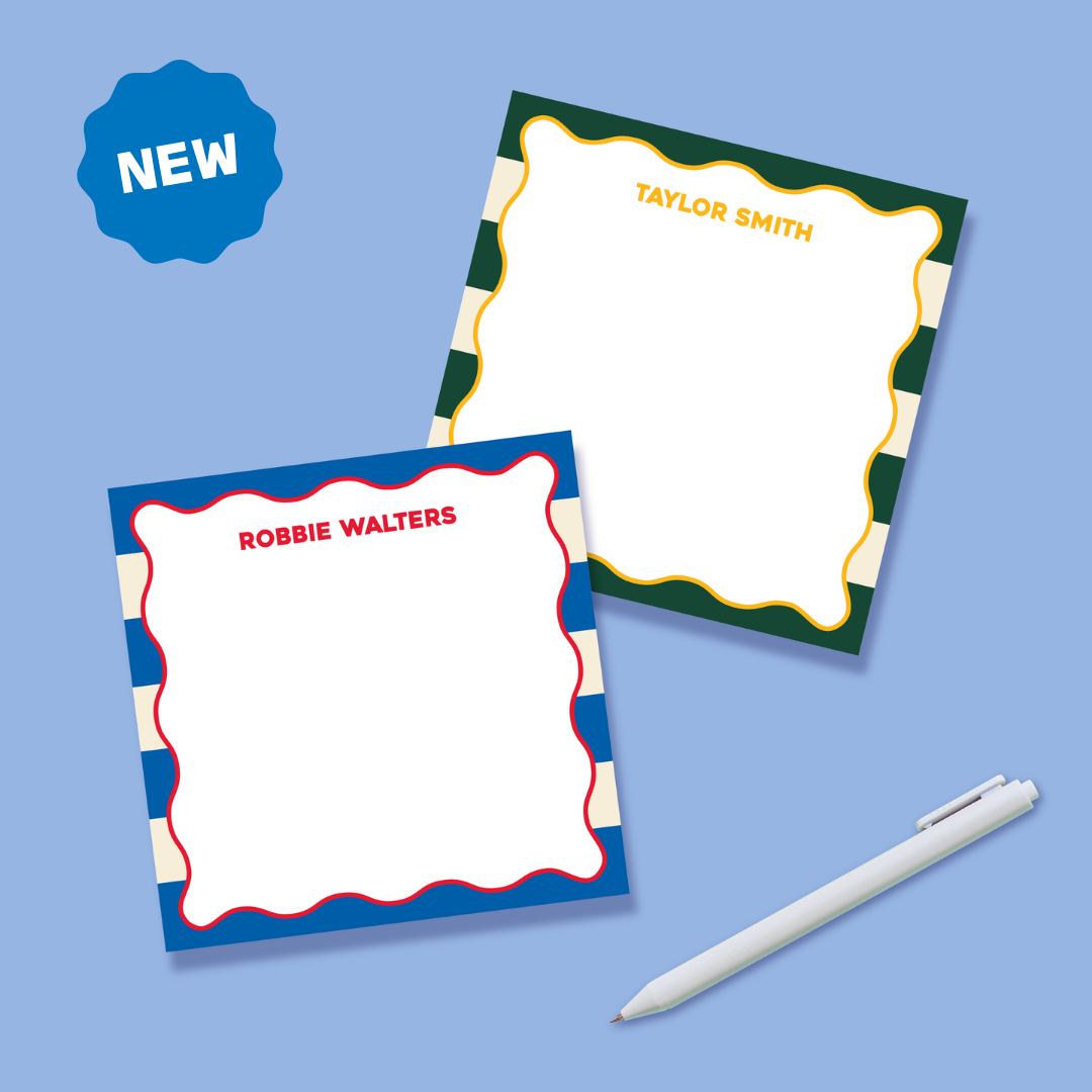 Collegiate Wavy Cabana Stripe Notepad