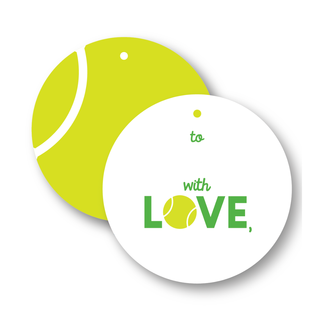 Tennis Ball Round Gift Tags