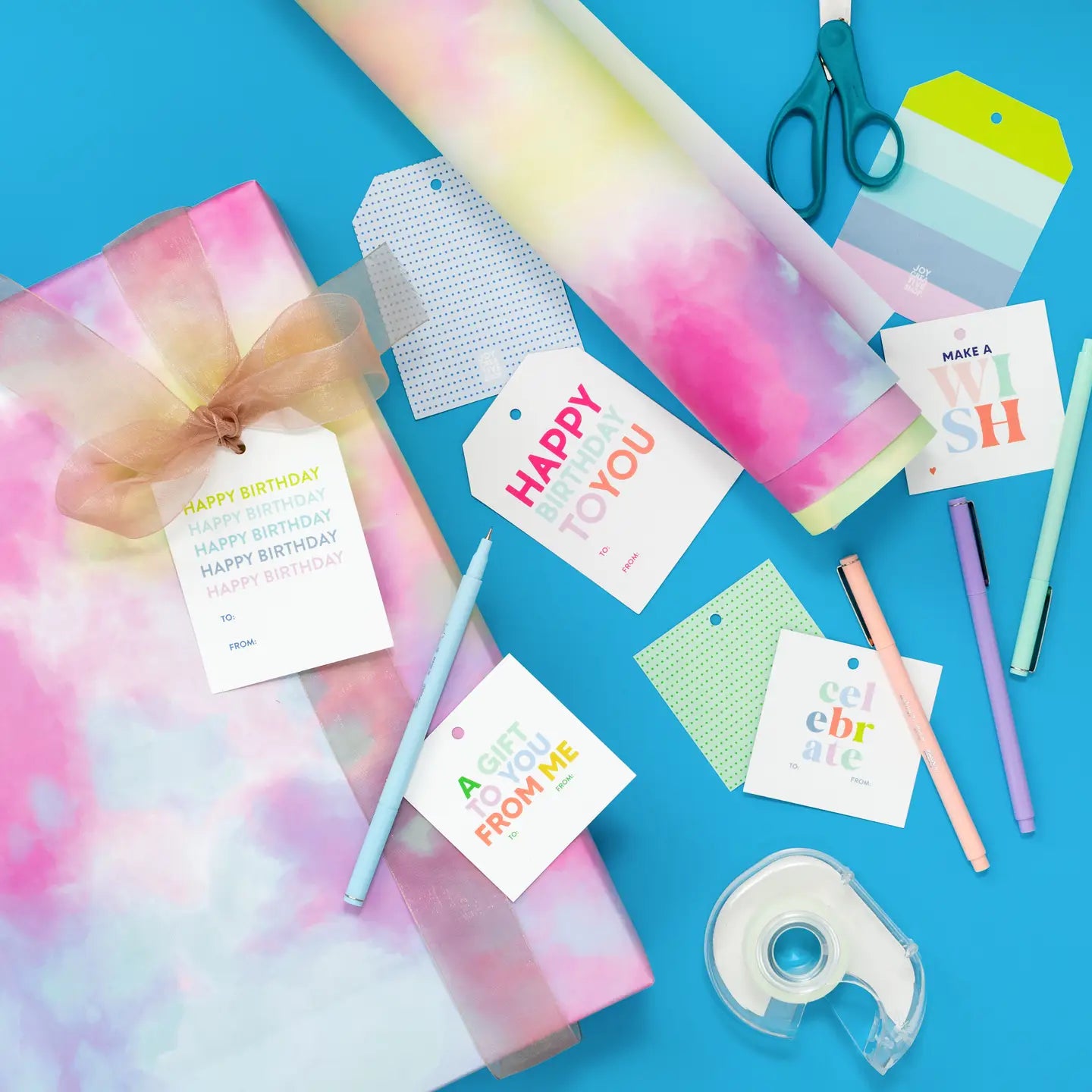 Tie Dye Gift Wrap Sheets
