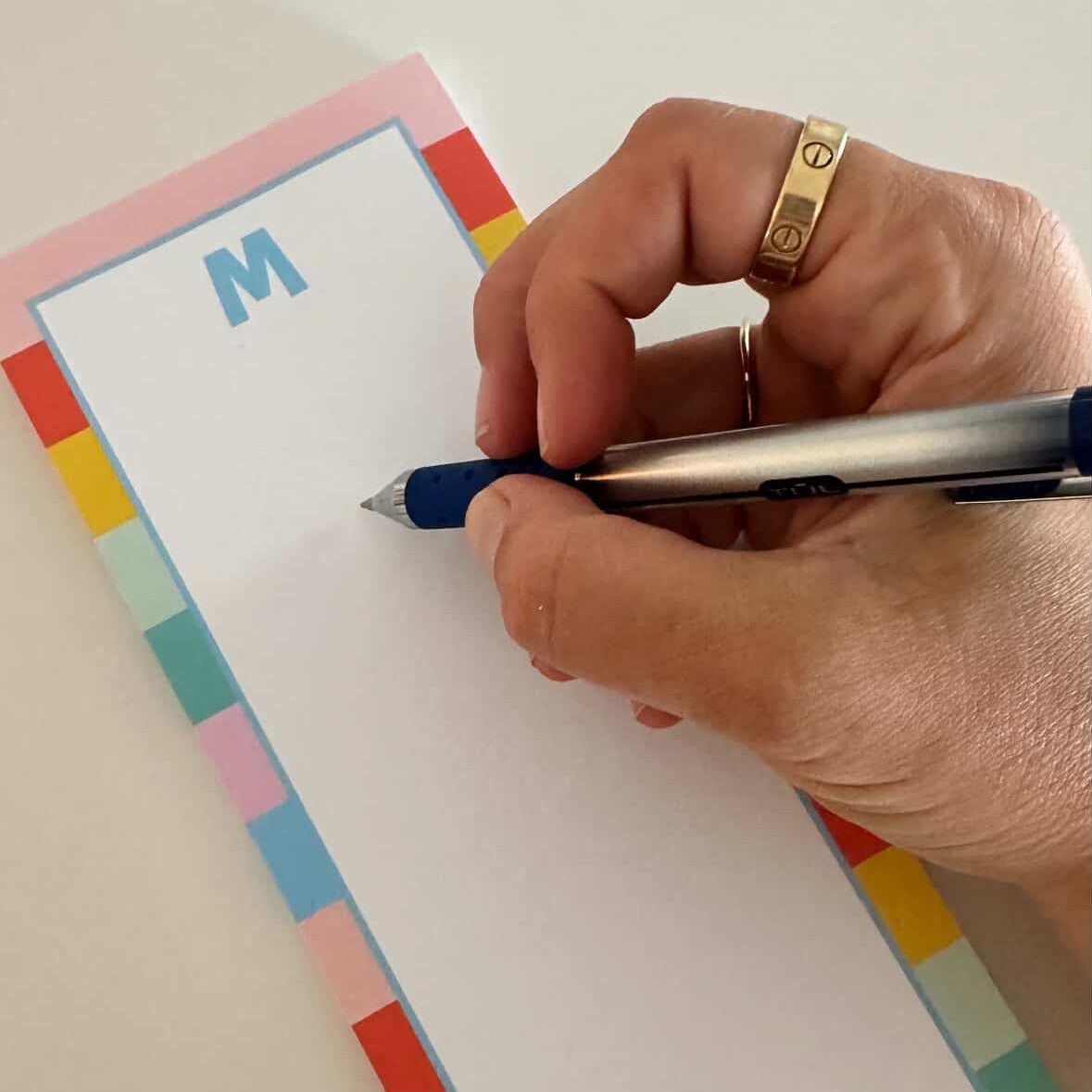 Spring Fling Initial Monogram Notepad