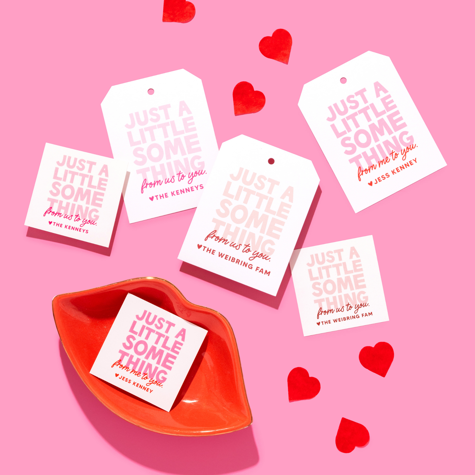 Valentine's Just a Little Something Personalized Gift Tag or Sticker