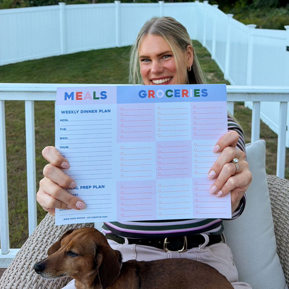 JCS x Jenn Eats Goood Weekly Meal Planner Notepad