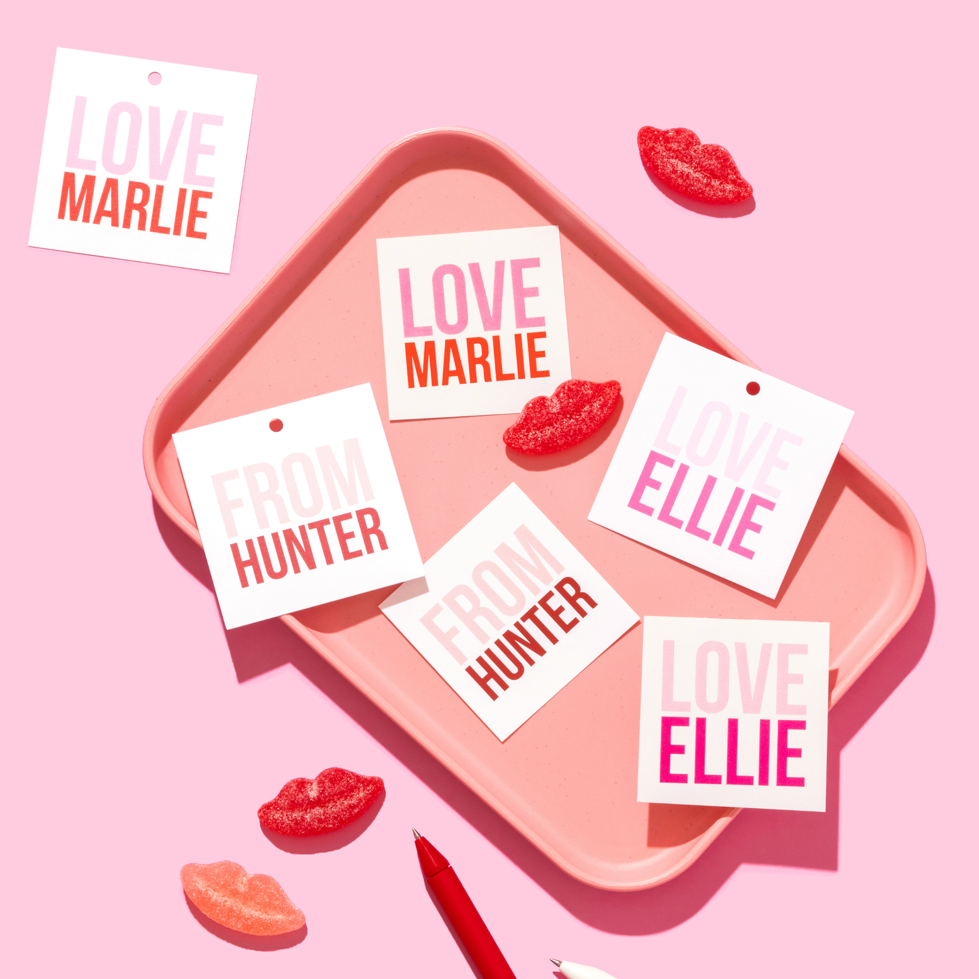 Valentine's Love/From Personalized Gift Tags or Stickers