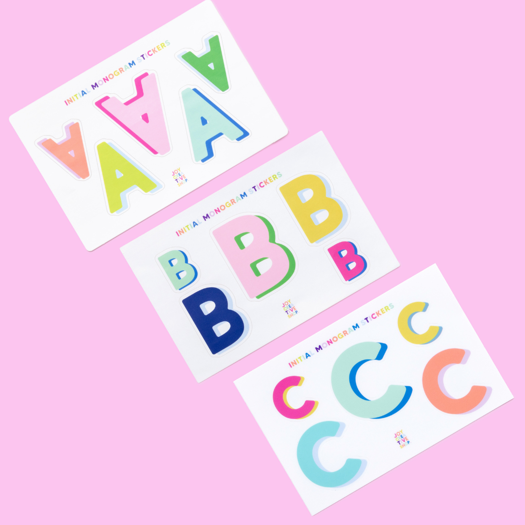 Vinyl Alphabet Stickers - Single Letter Sheets