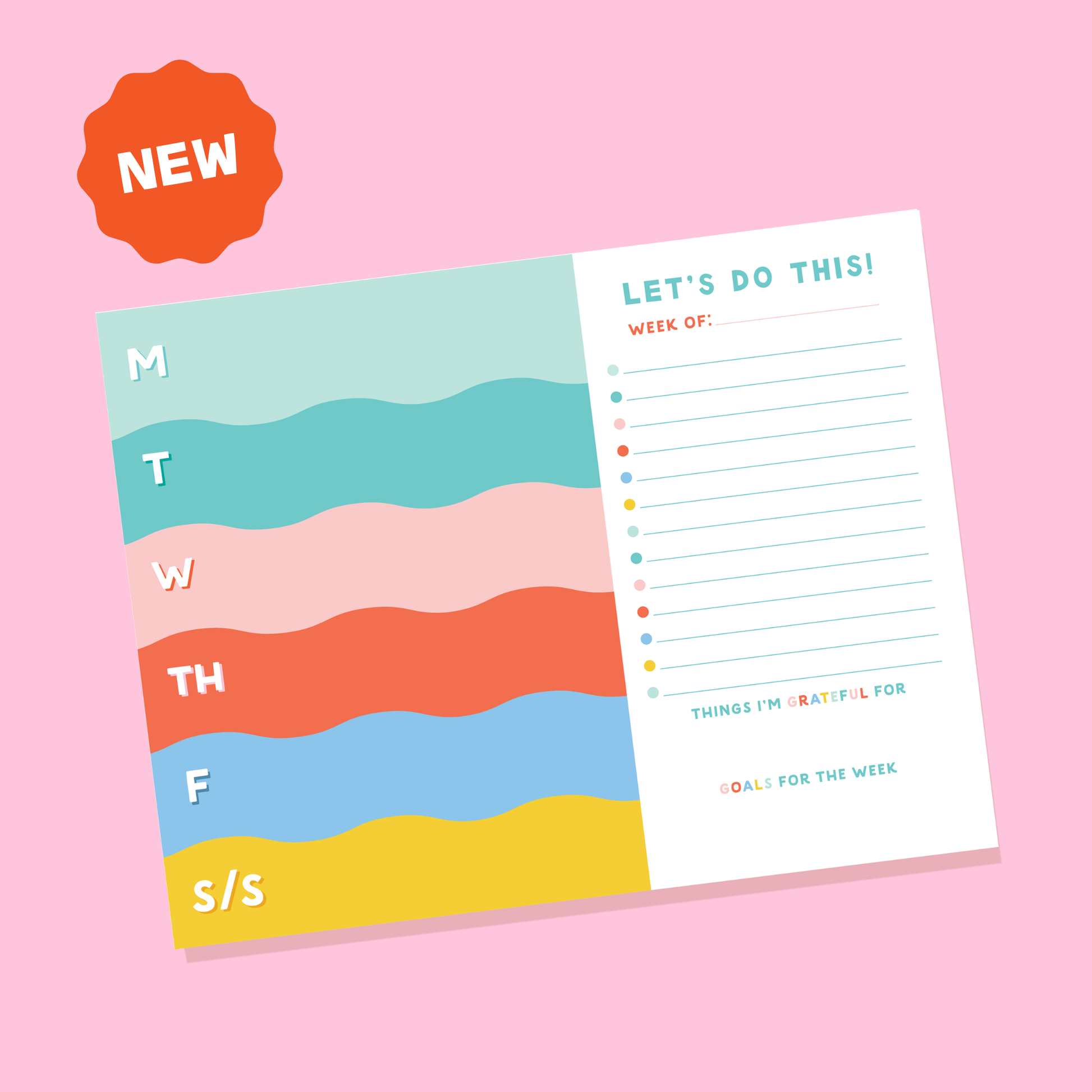 Spring Fling Weekly Notepad