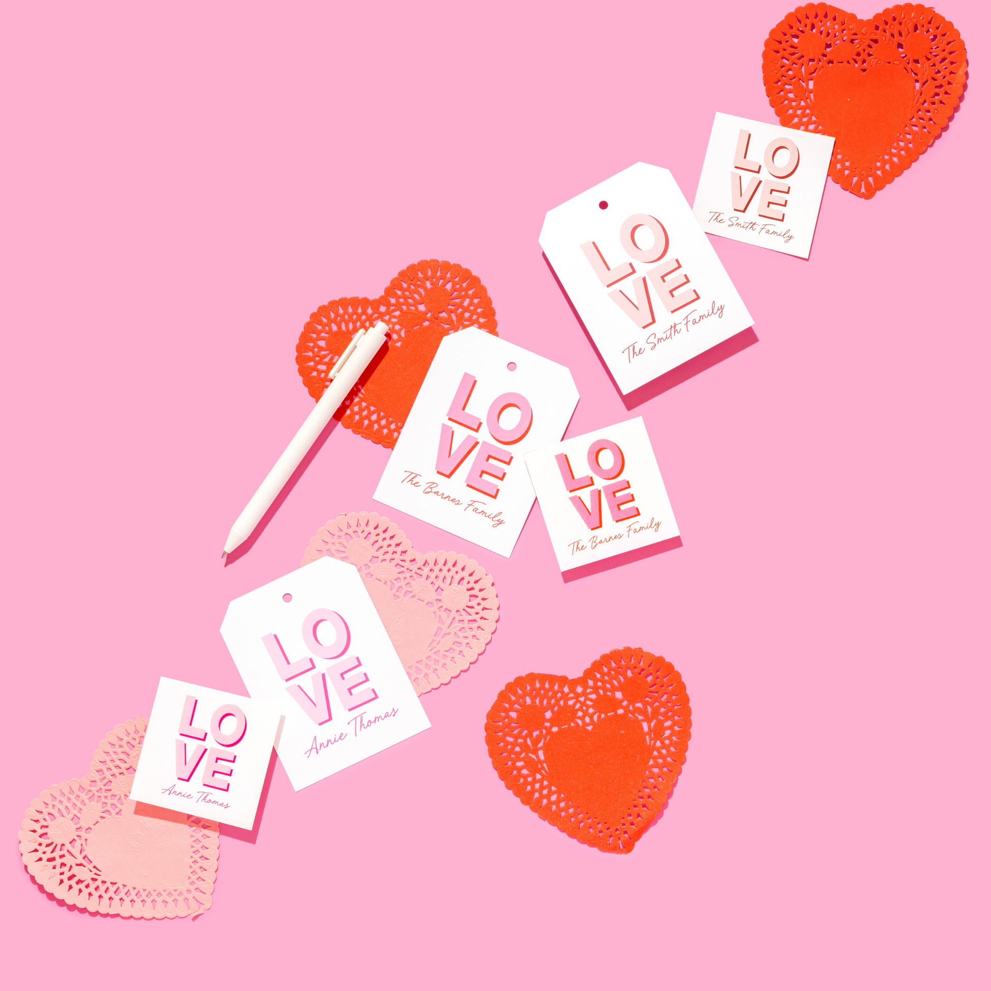Valentine's LOVE Personalized Gift Tag or Sticker