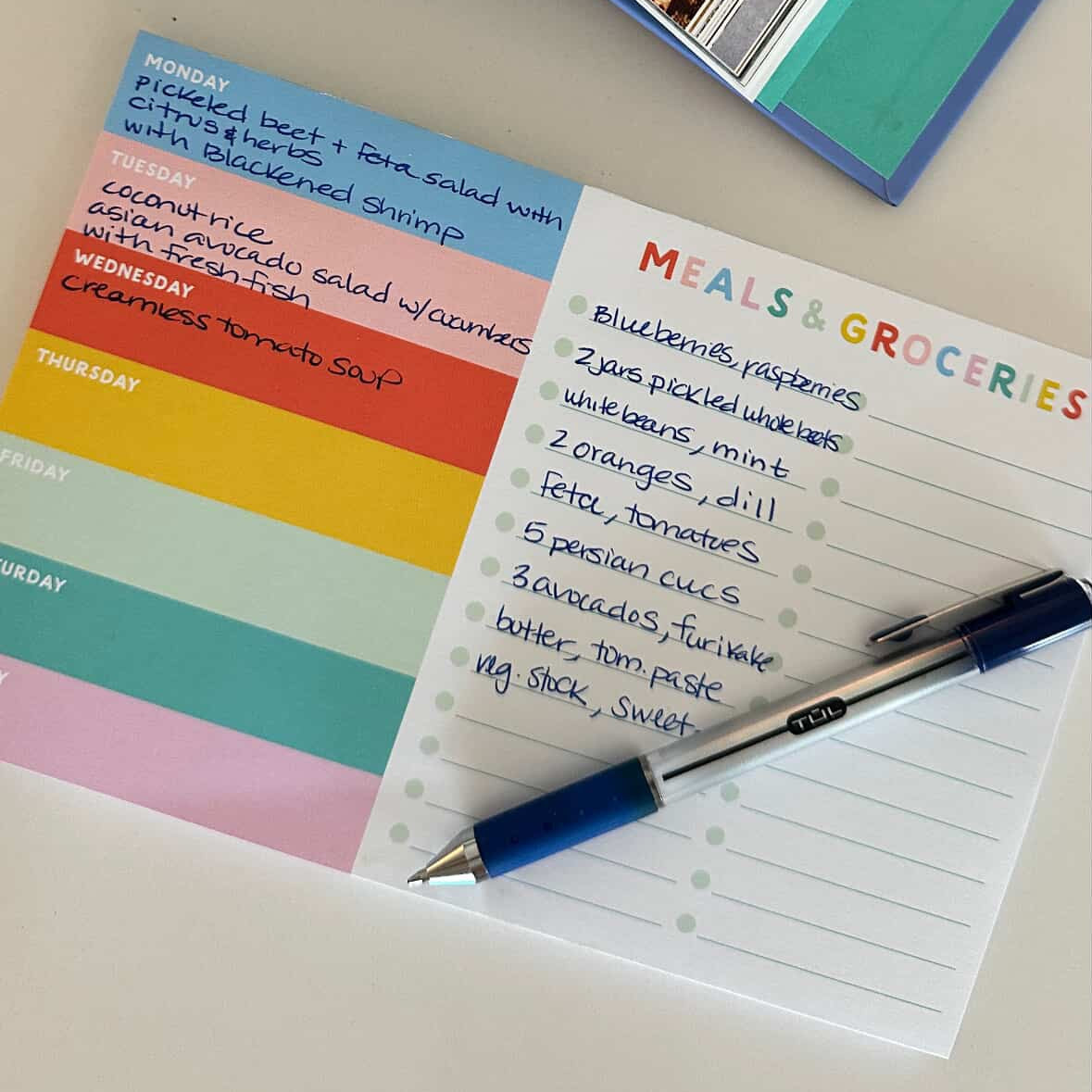 Spring Fling Meals & Groceries Planner