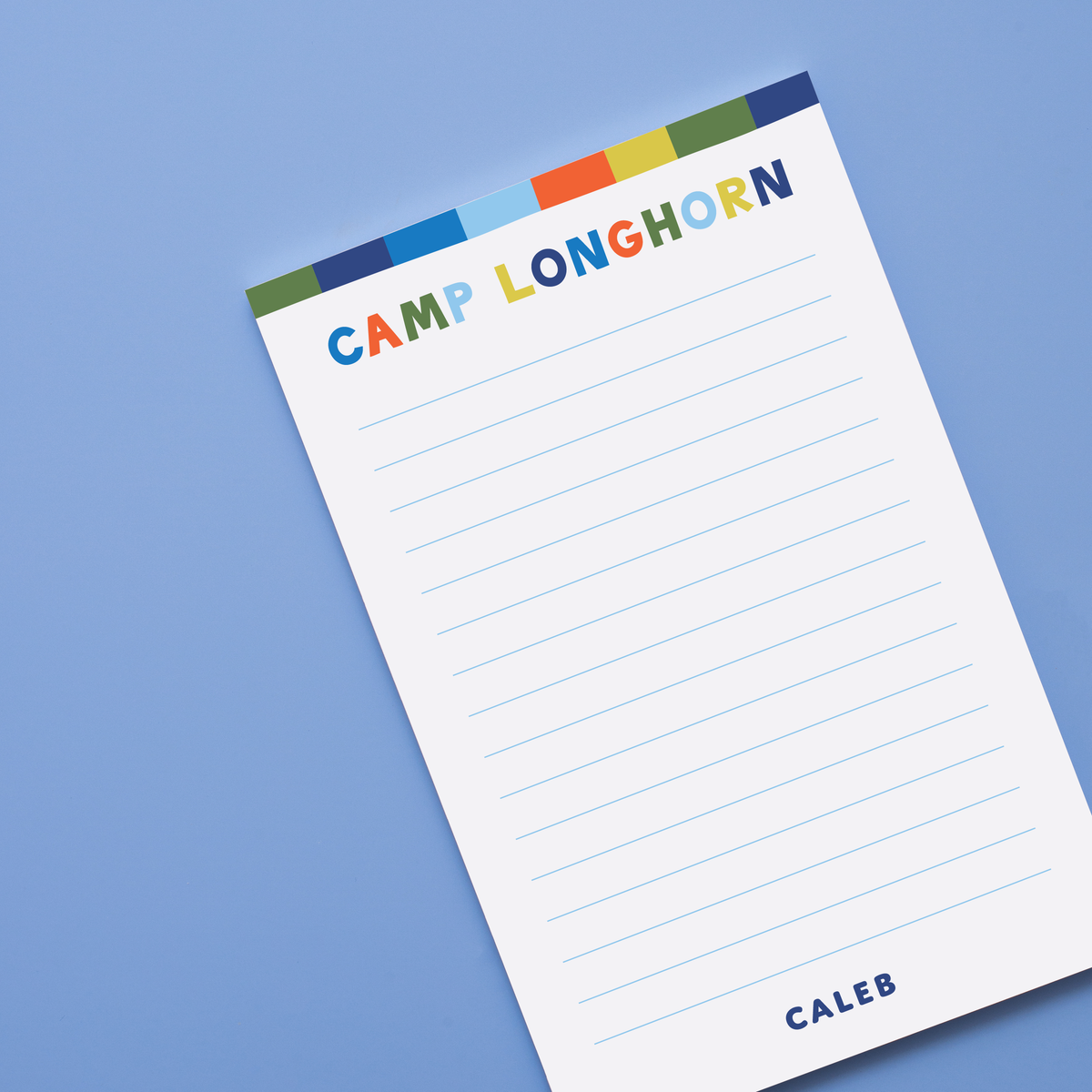 Camp Vibes Personalized Notecard and Notepad Bundle