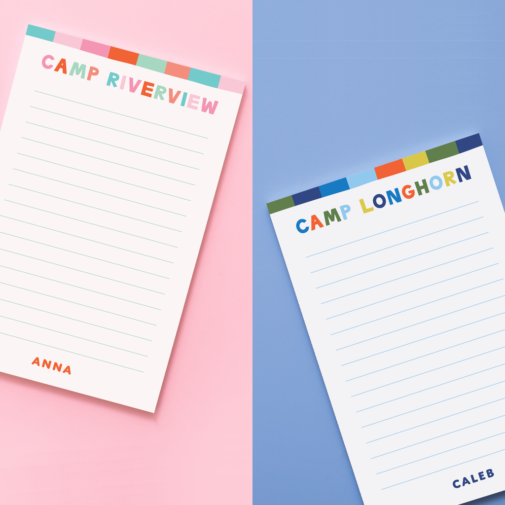 Camp Vibes Personalized Notepad