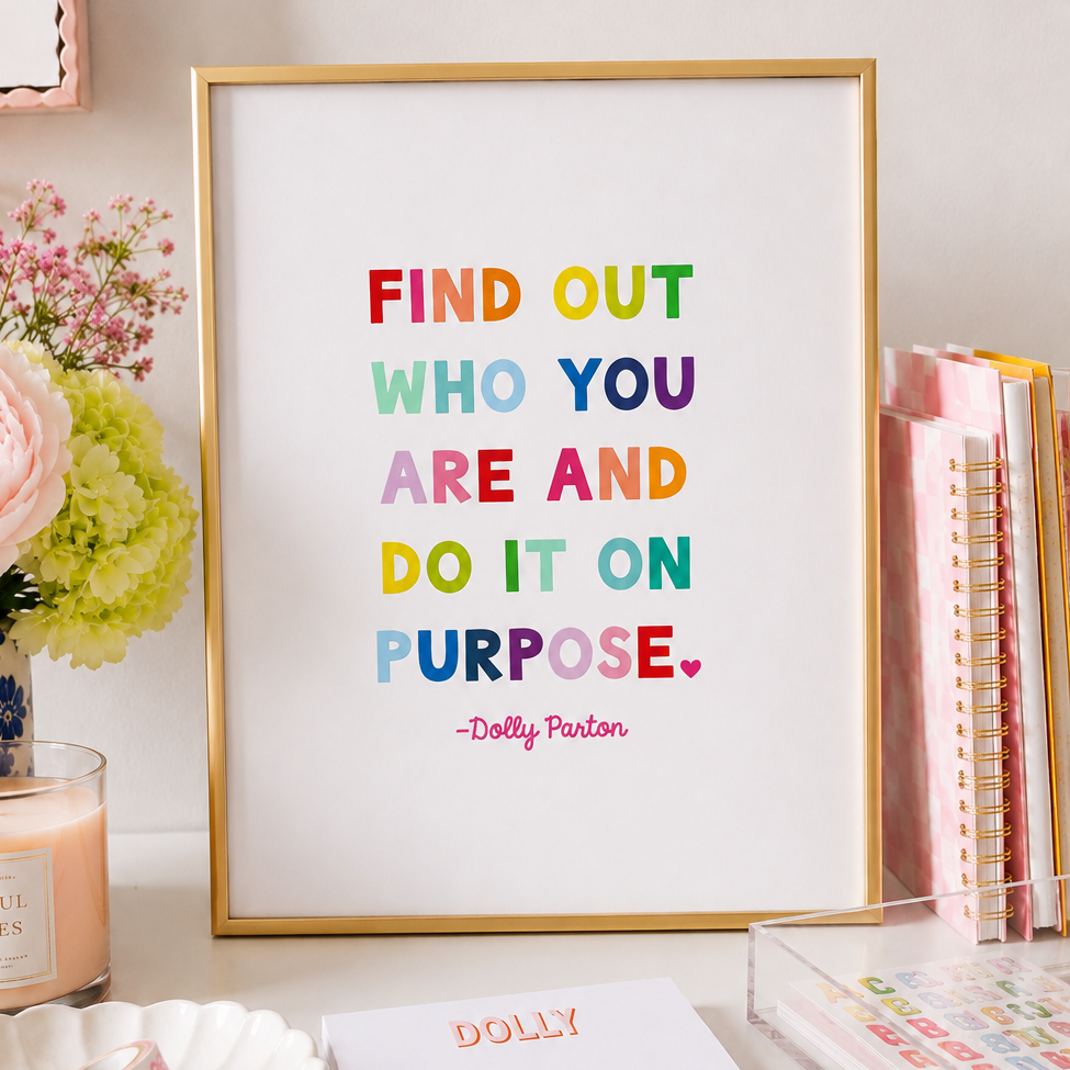 Rainbow Quote Luxe Matte Print - Dolly On Purpose