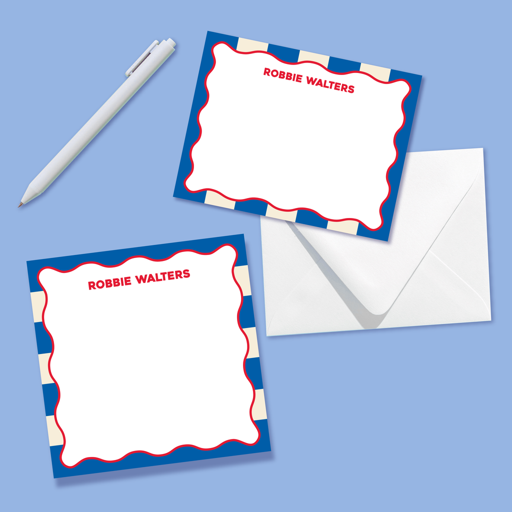 Collegiate Wavy Cabana Stripe Notepad