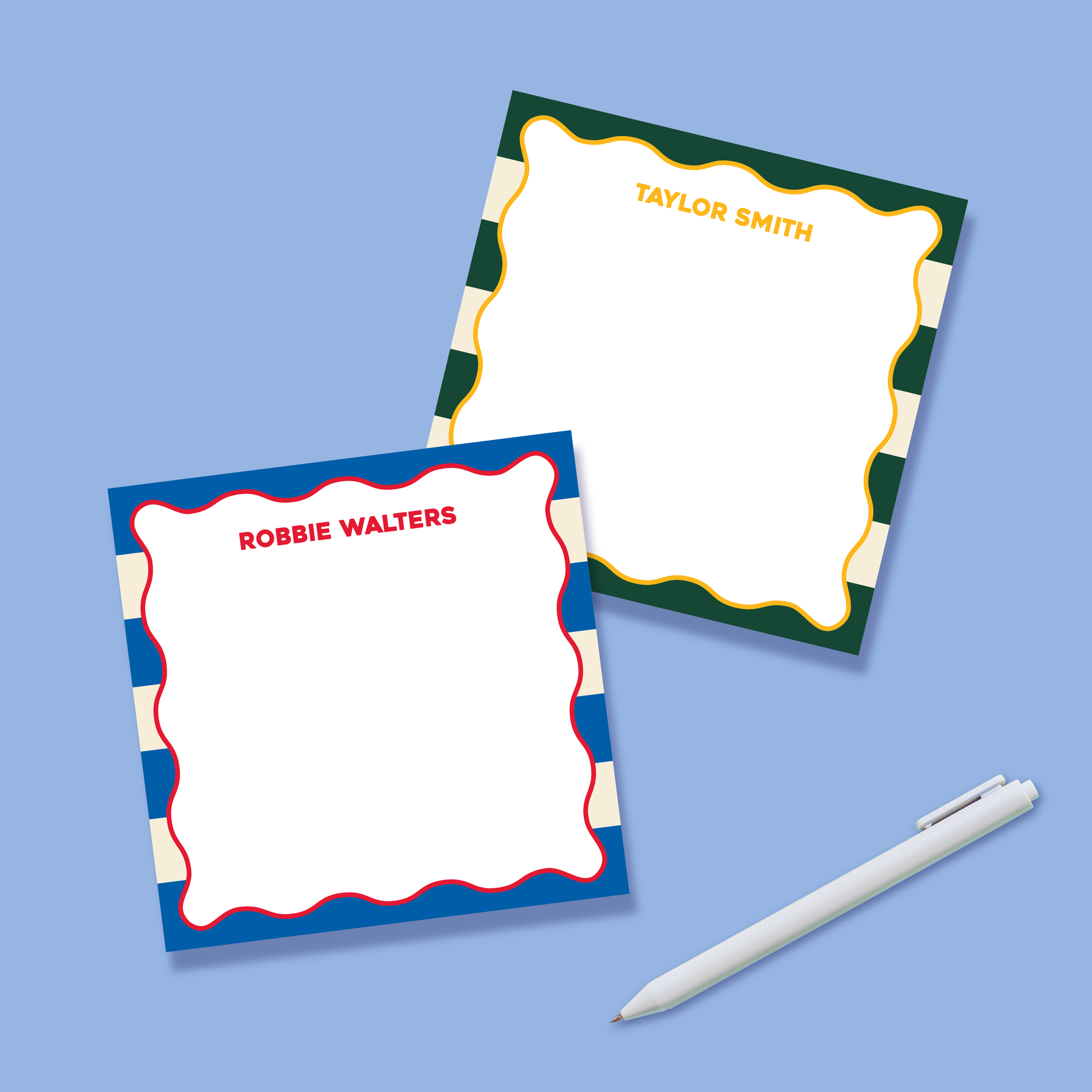 Collegiate Wavy Cabana Stripe Gift Stationery